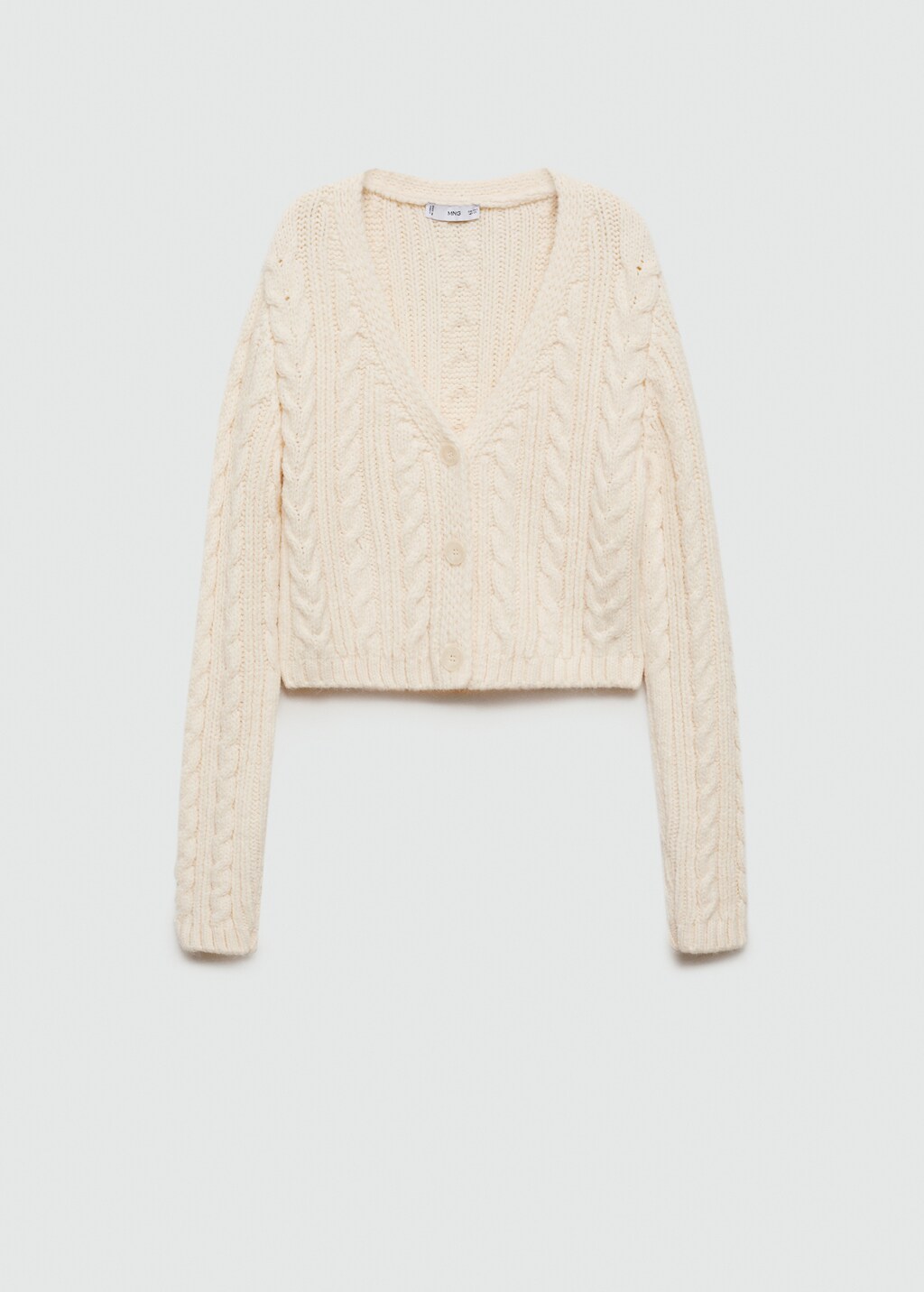Buttoned knit braided cardigan - image 5