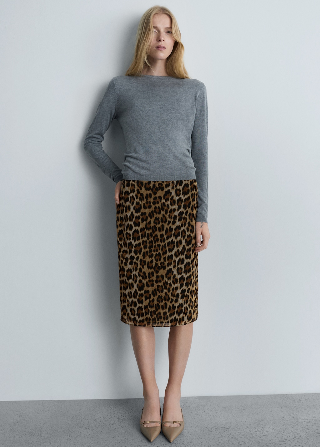 Animal print midi skirt queen size hotsell