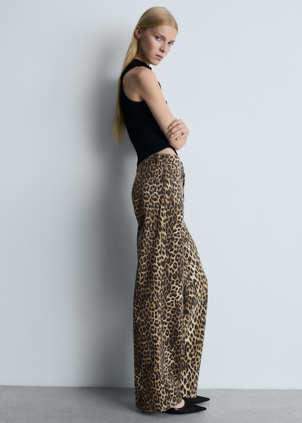 High waisted leopard pants hotsell