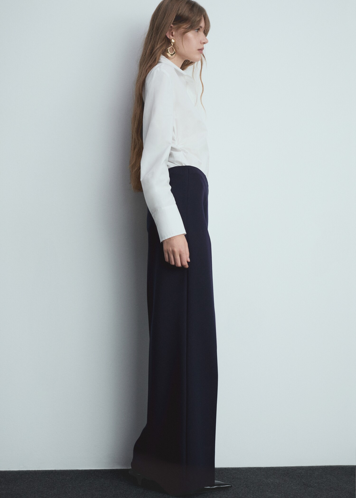 Wideleg pleated trousers - Details of the article 2