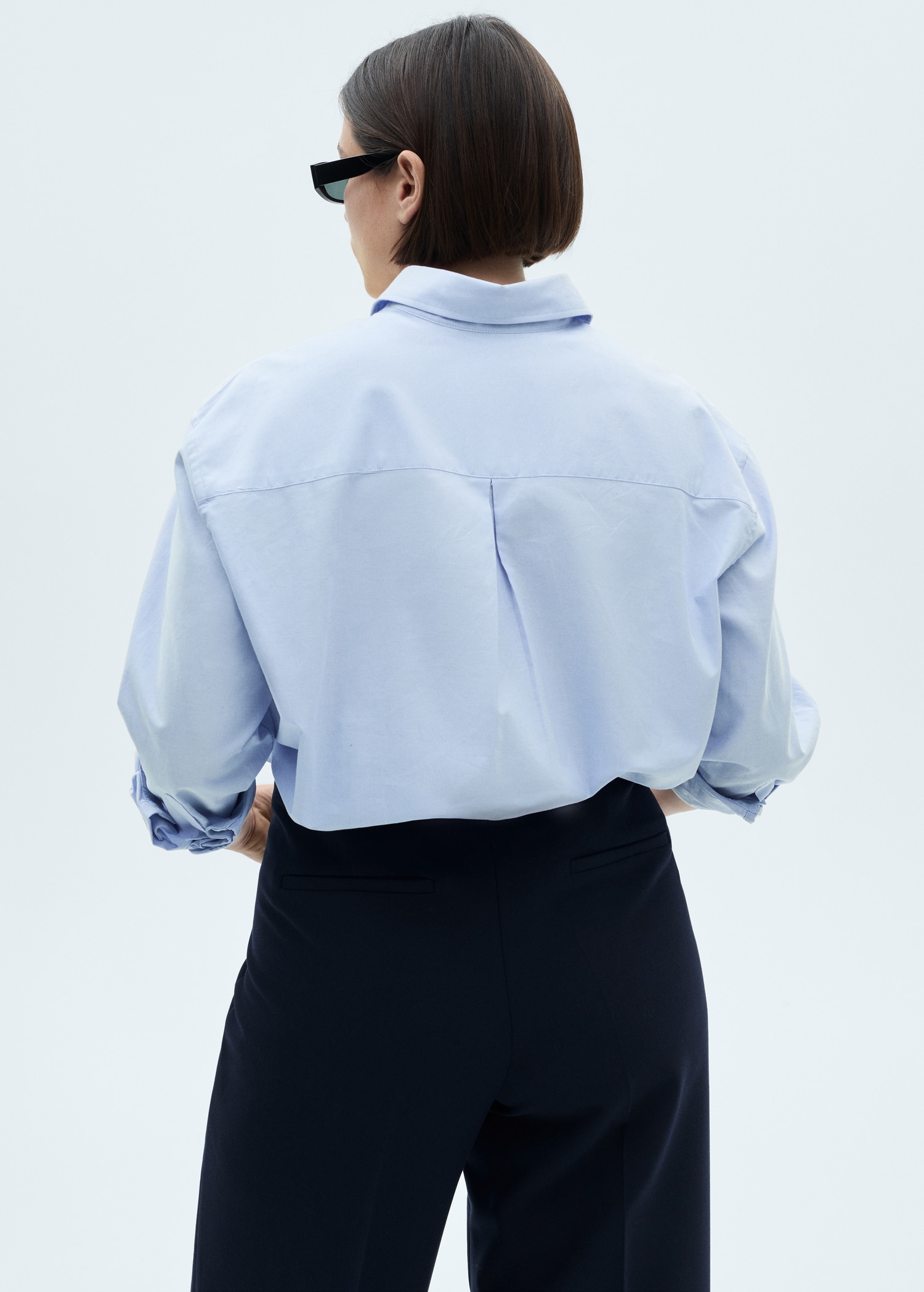 Wideleg pleated trousers - Details of the article 4