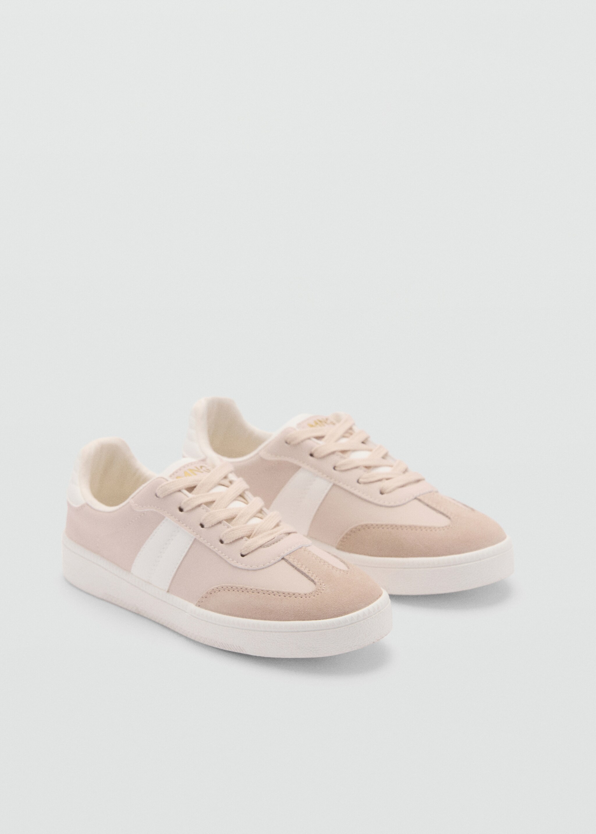 Leather mixed sneakers - Medium plane