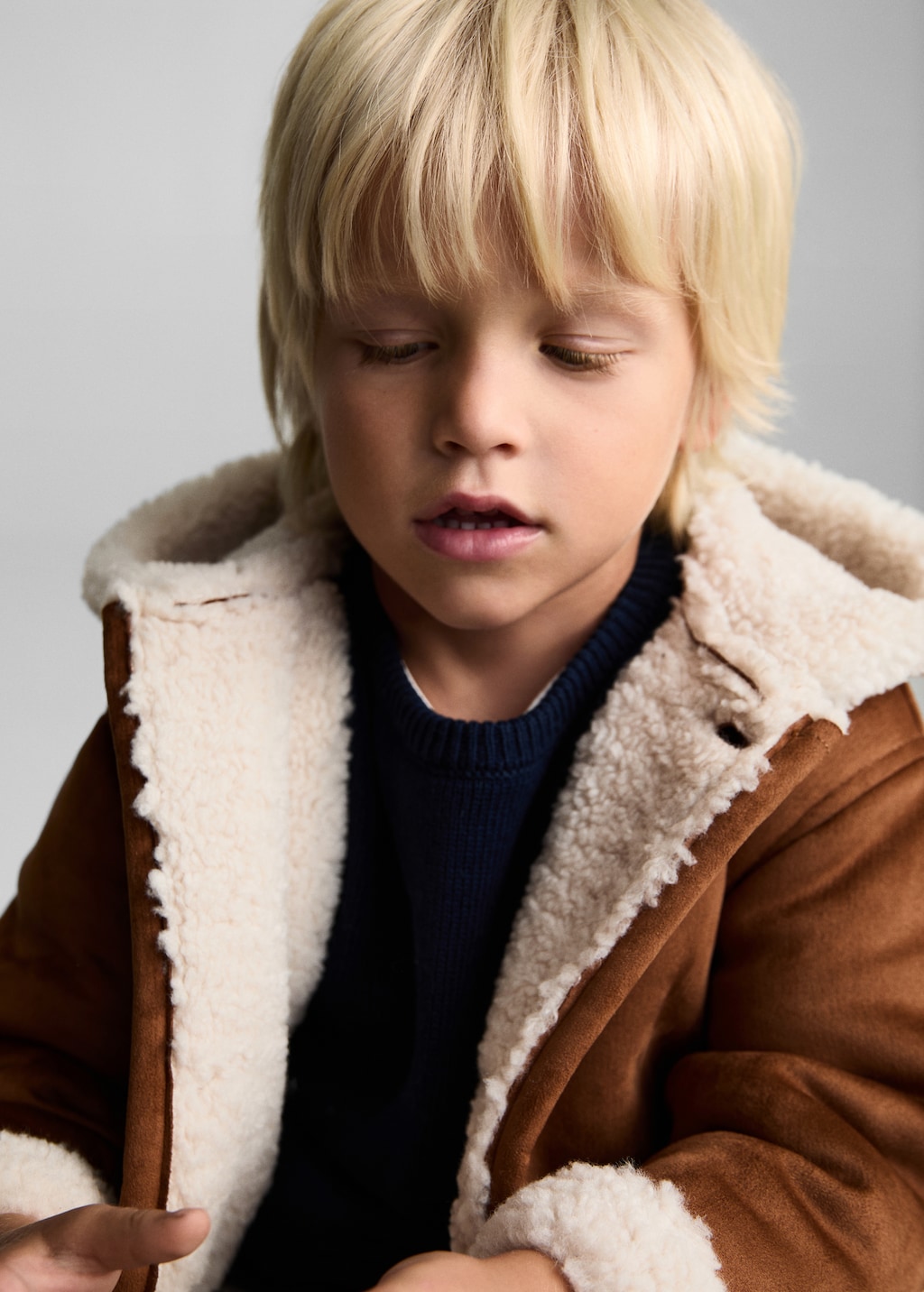 Manteau suedine en imitation mouton Enfants MANGO Suisse