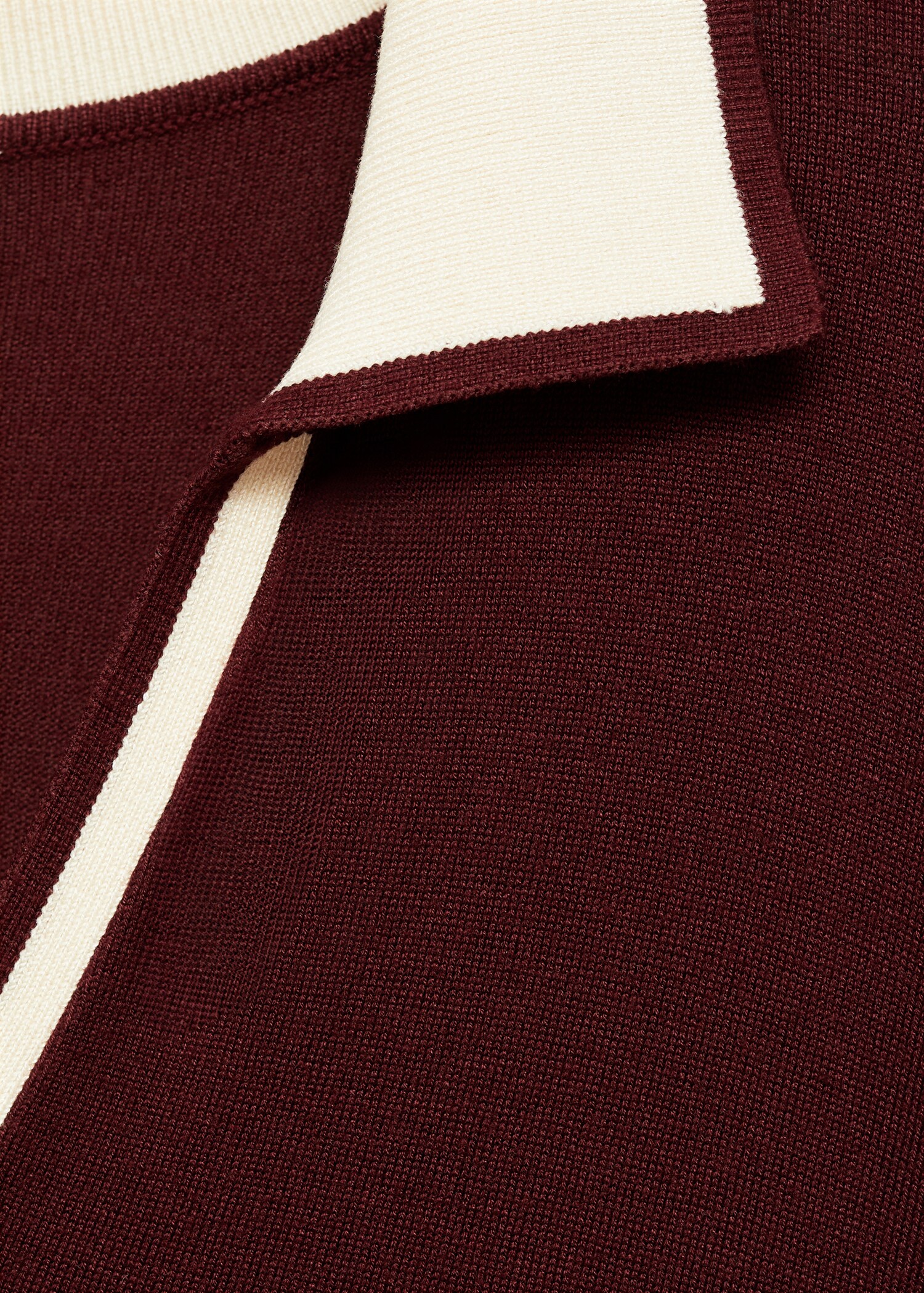 Contrast collar knit dress - Details of the article 8