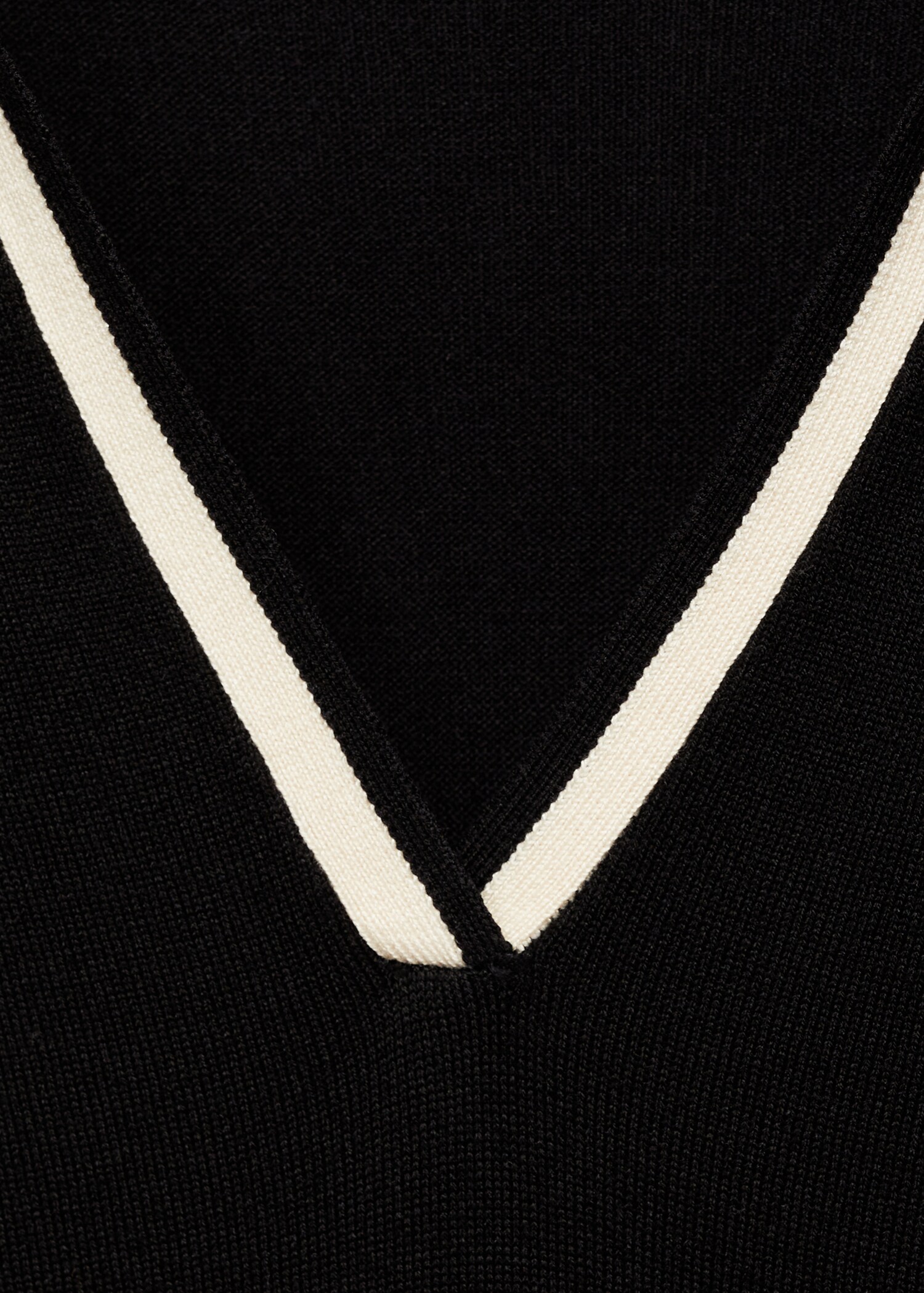 Contrast collar knit dress - Details of the article 8
