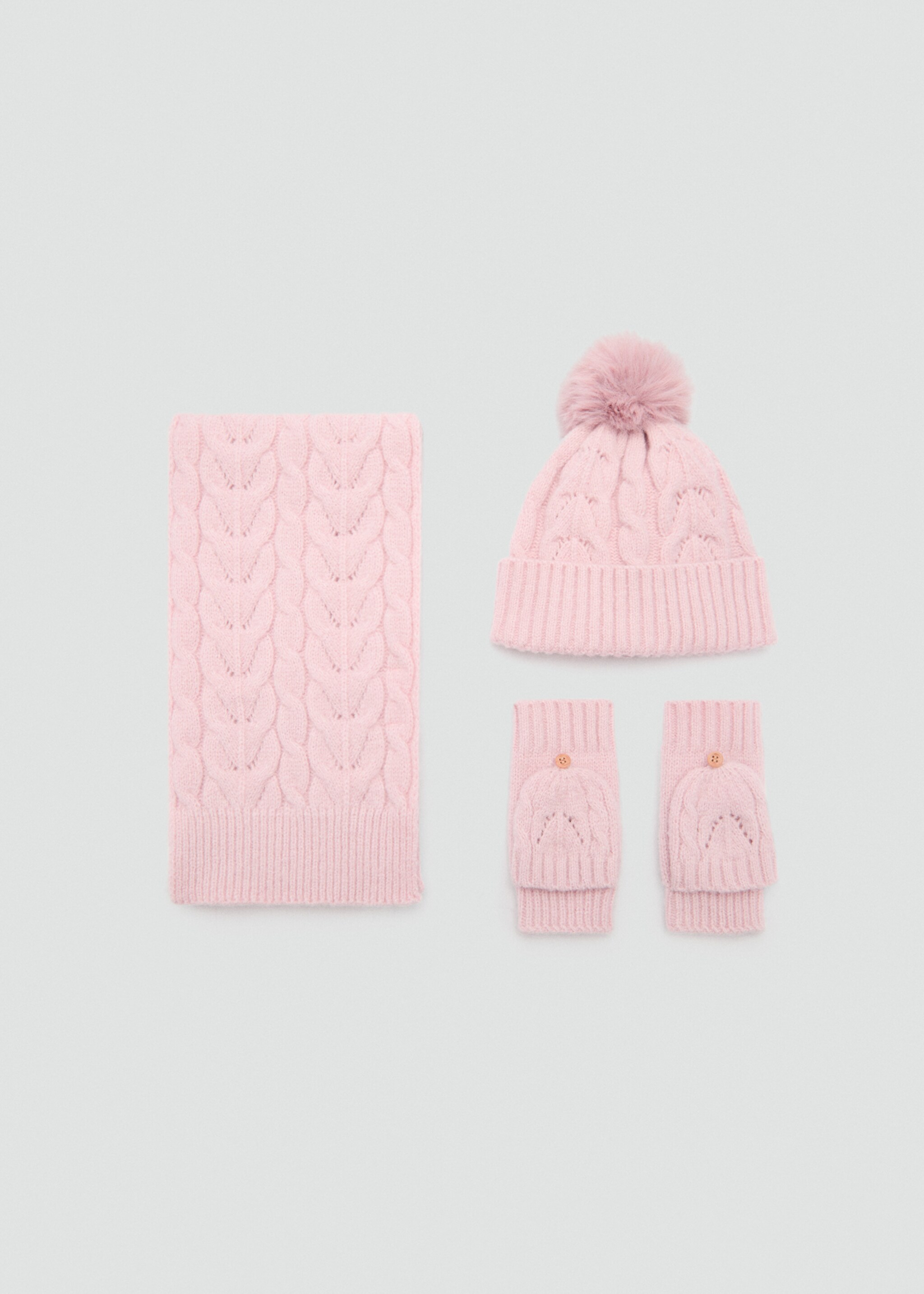 Knitted braided pompom hat - Details of the article 1