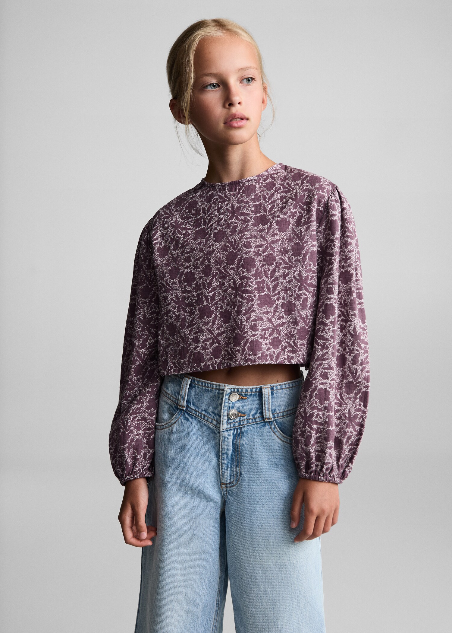 Culotte jeans with seam detail - Medium plane