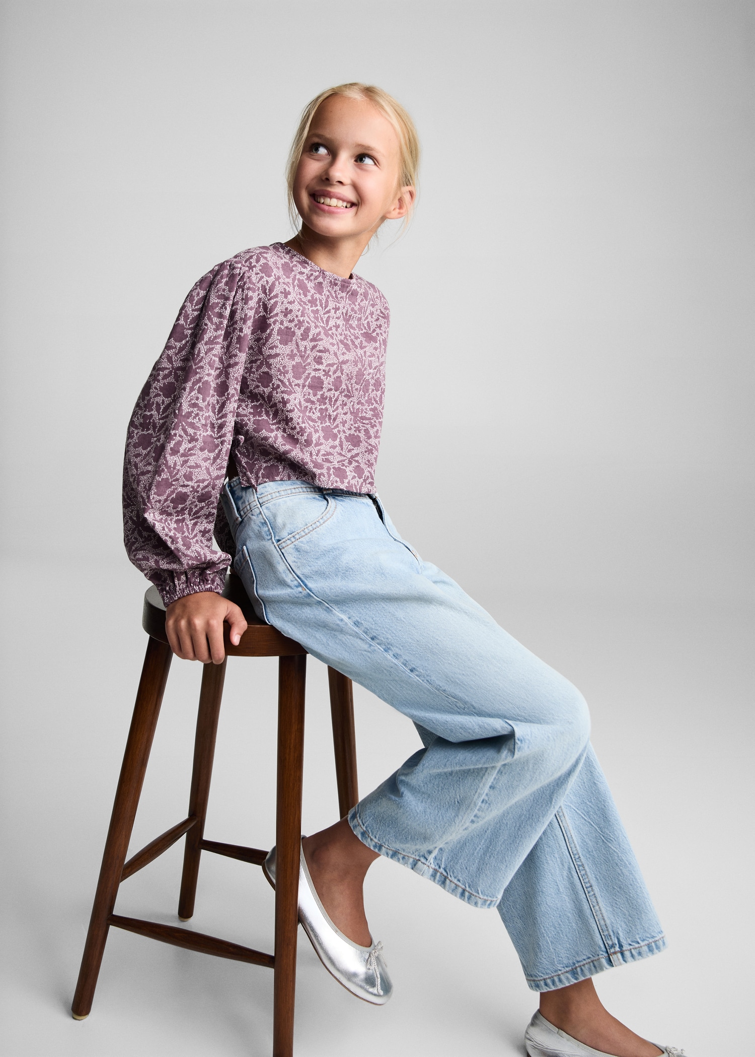 Culotte jeans with seam detail - Details of the article 1