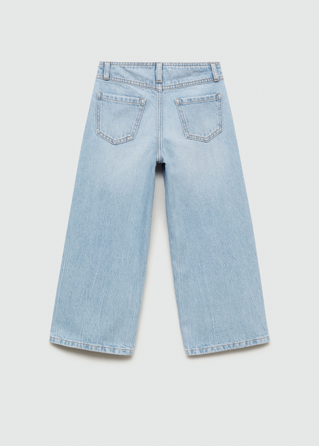 MANGO KIDS Culotte jeans with seam detail light blue 7 Kids