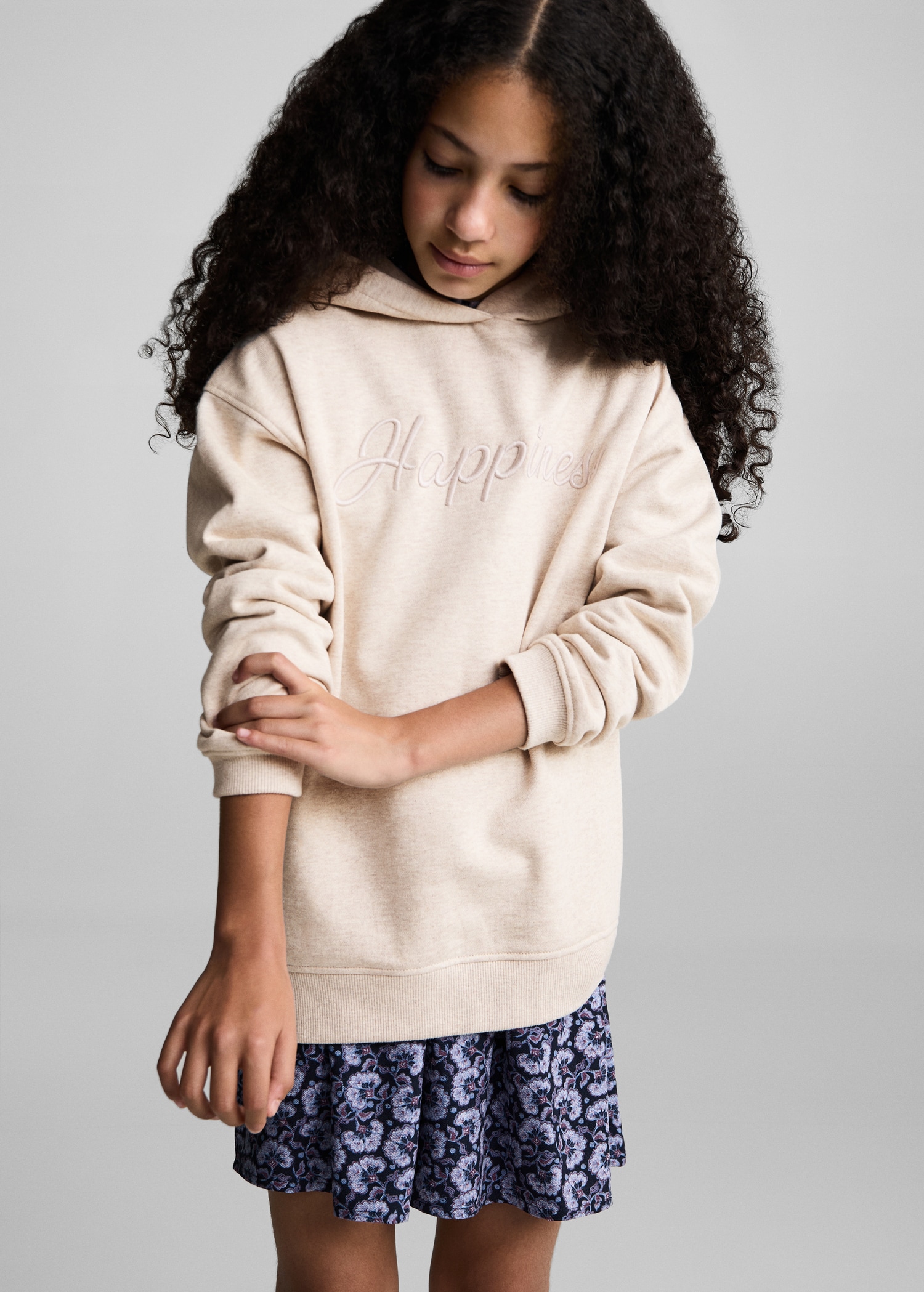 Embroidered detail cotton sweatshirt - Medium plane