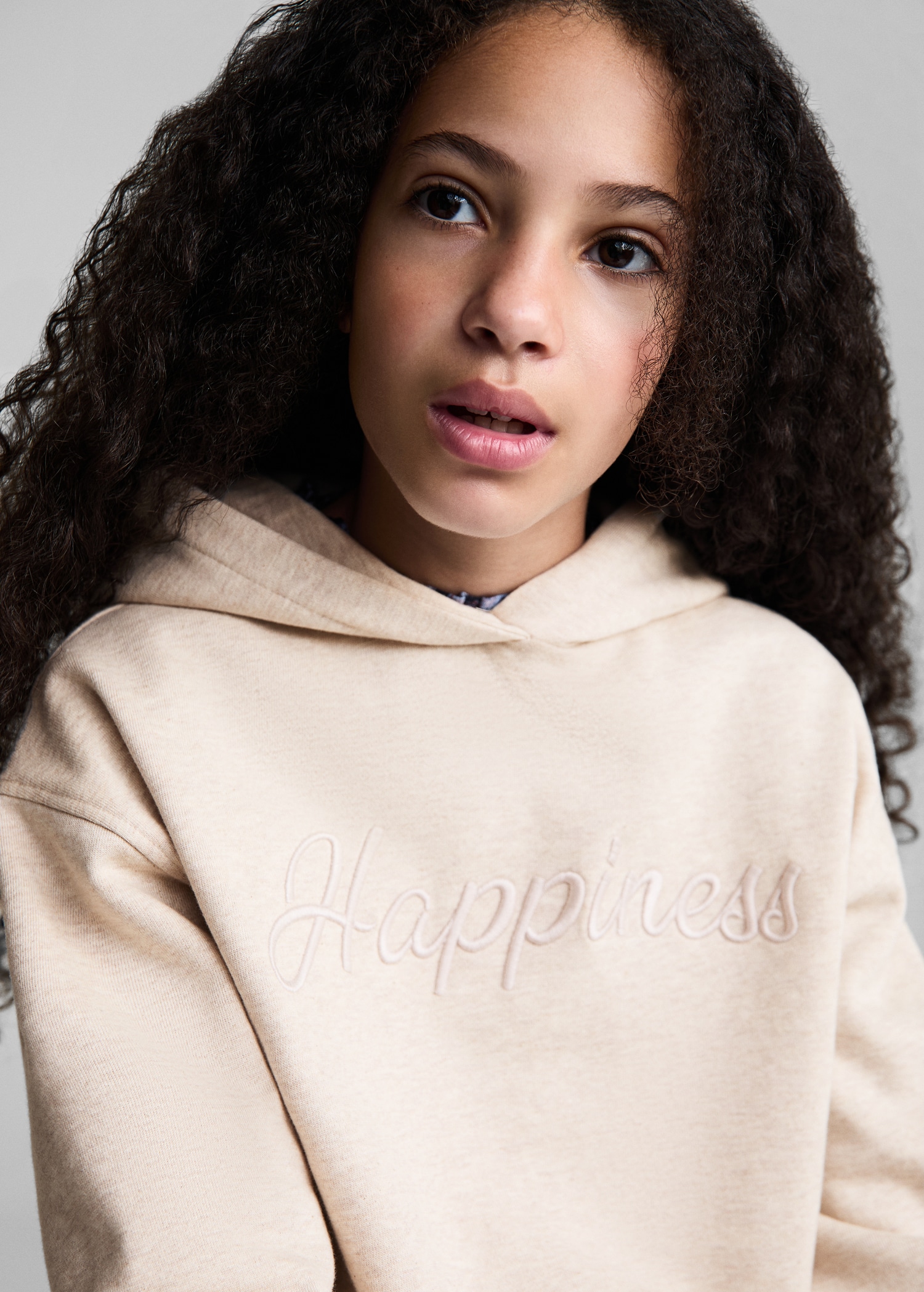 Embroidered detail cotton sweatshirt - Details of the article 1