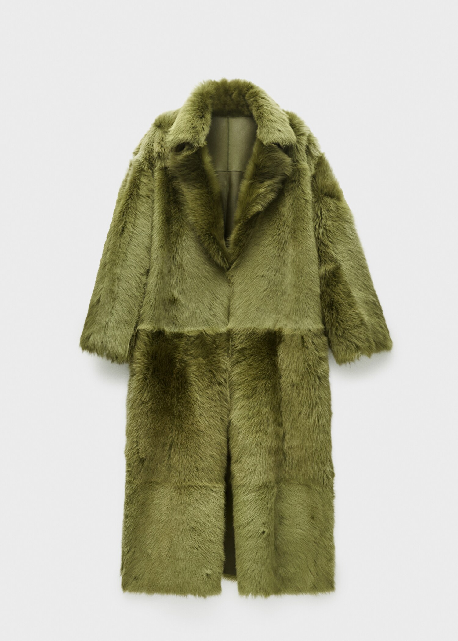 100% fur-effect long coat - Article without model