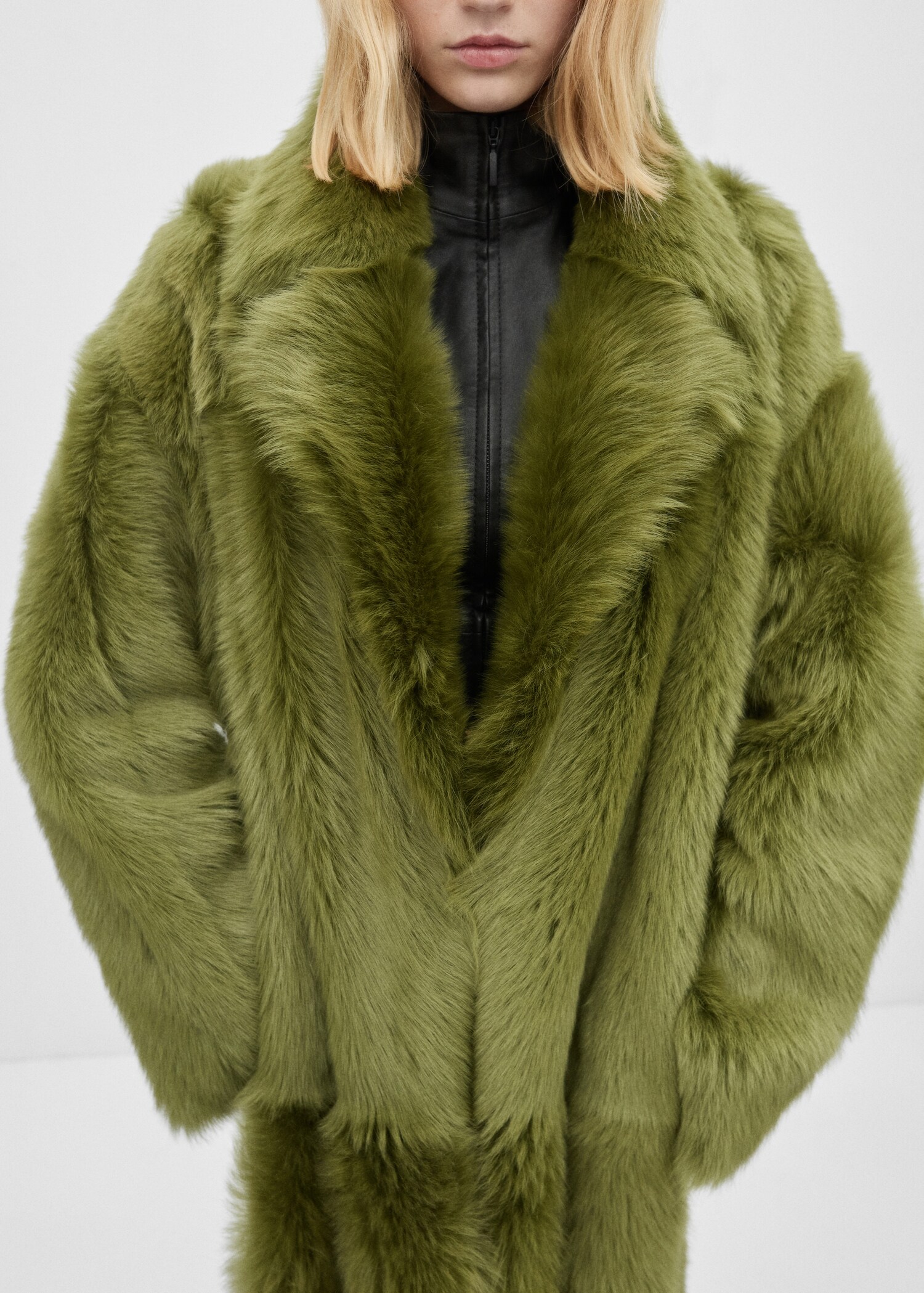 100% fur-effect long coat - Details of the article 6
