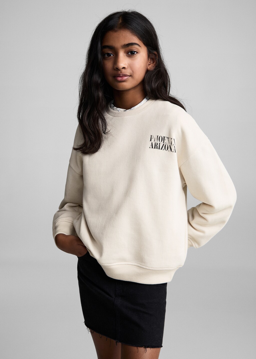 Printed cotton sweatshirt deals