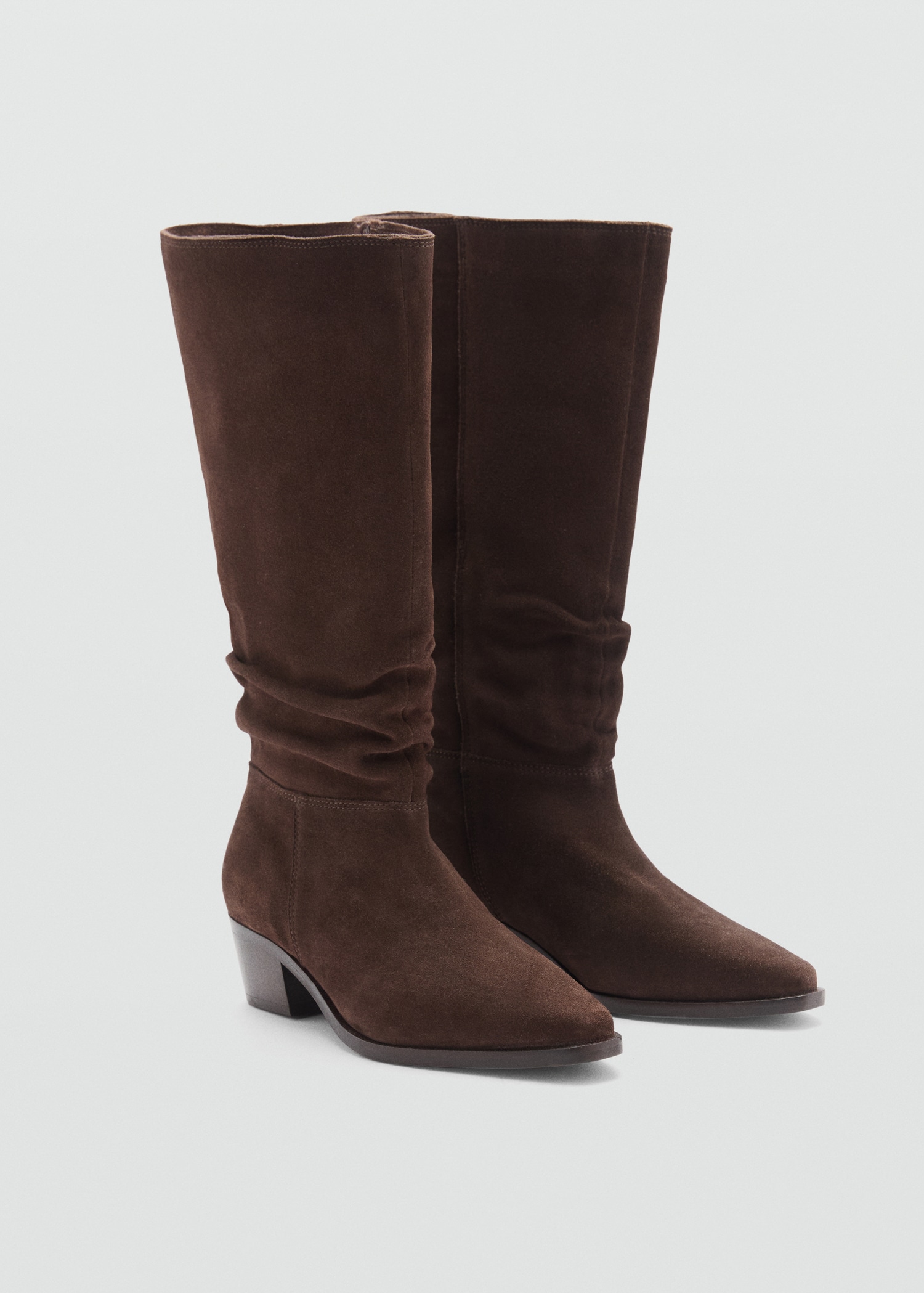 Knee-high leather boots - Medium plane