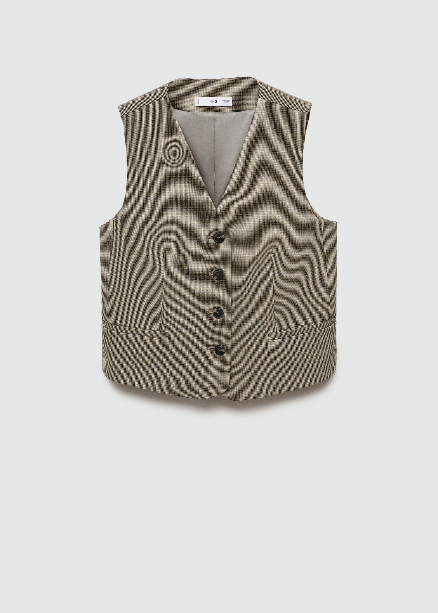Gilet costume micro pied-de-poule - Article sans modèle