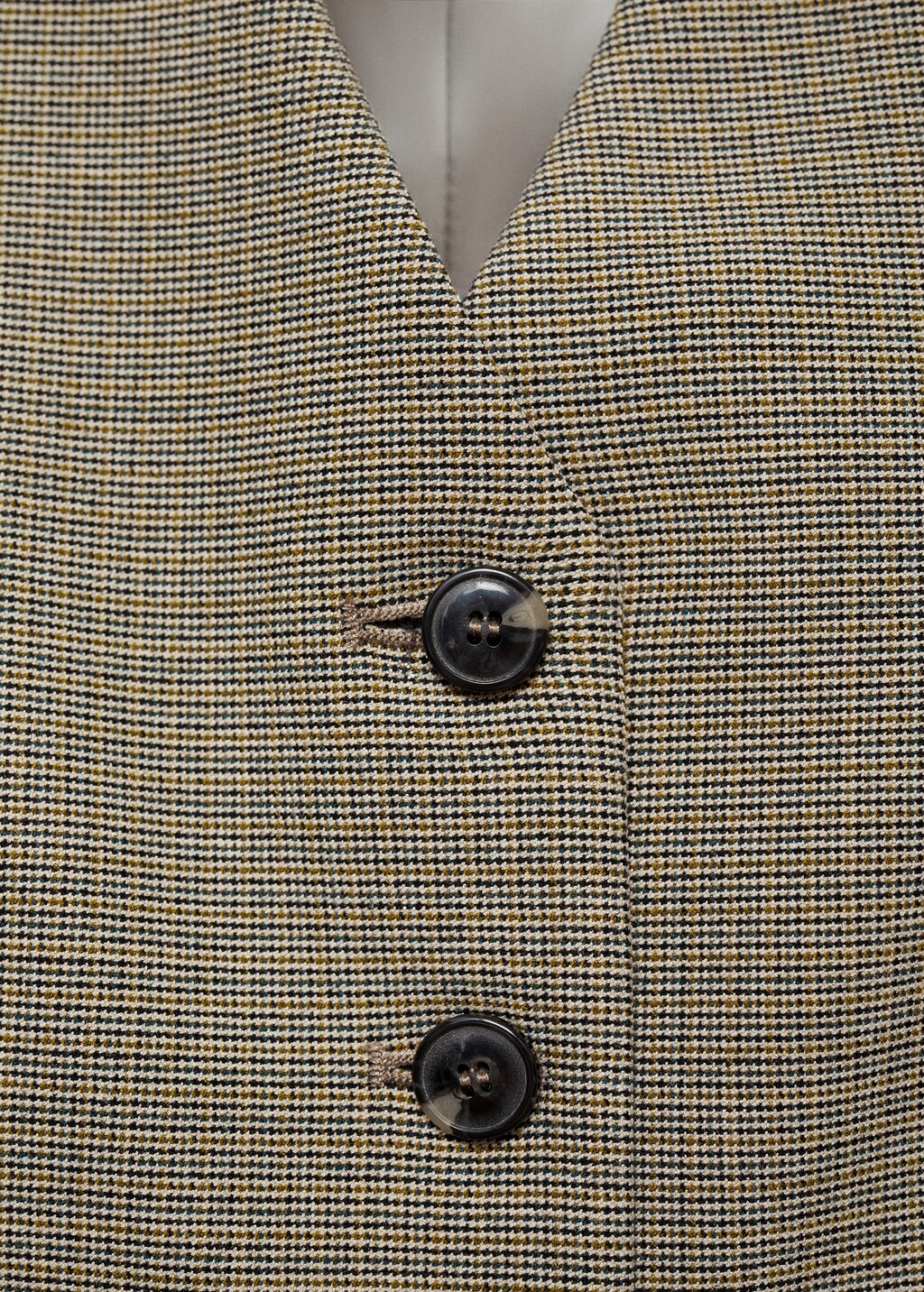 Gilet costume micro pied de poule Femme MANGO France metropolitaine