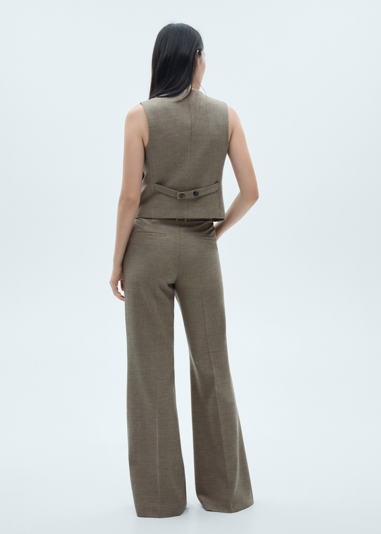 Gilet costume micro pied-de-poule - Verso de l’article