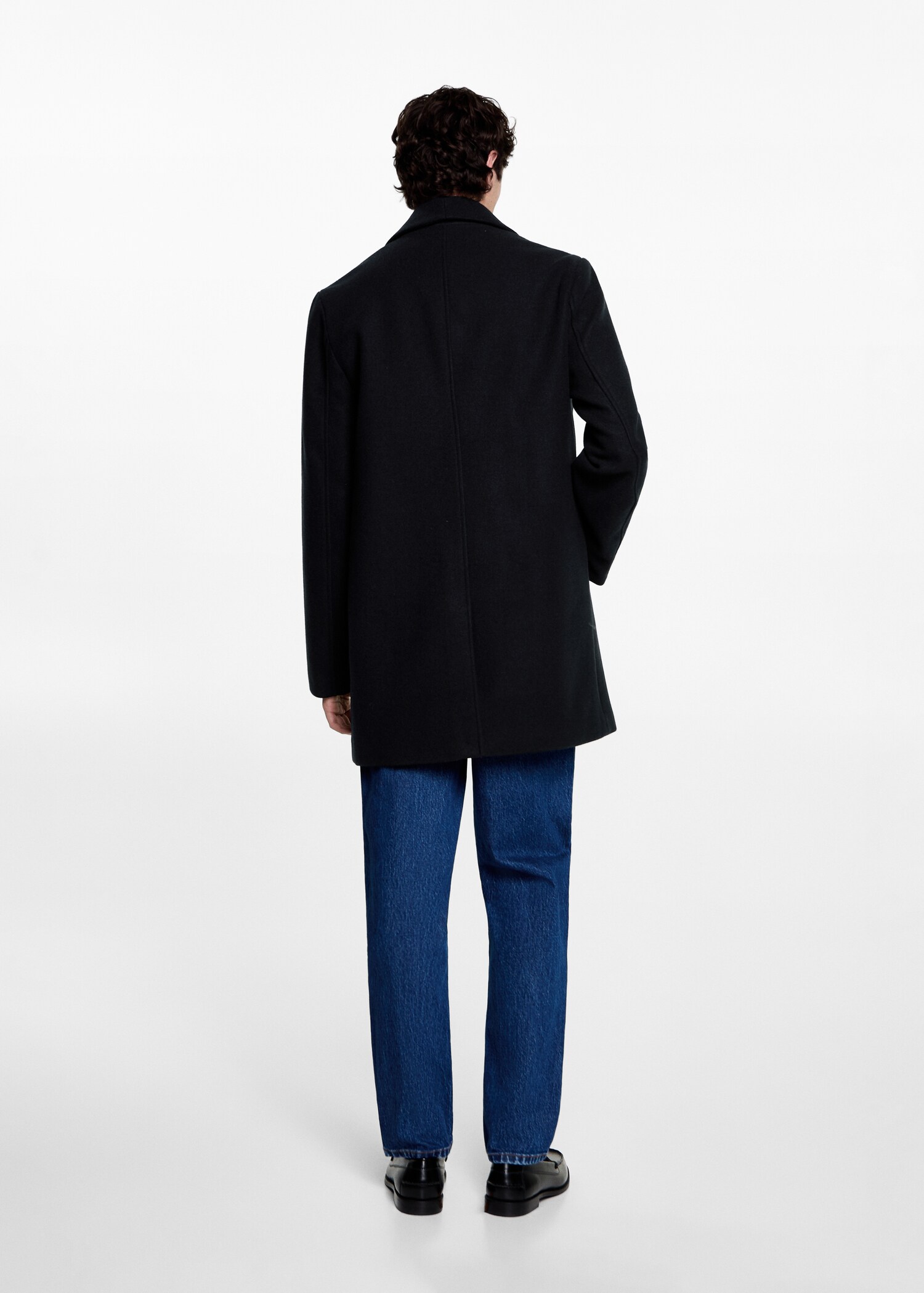 Long straight-fit coat - Verso de l’article