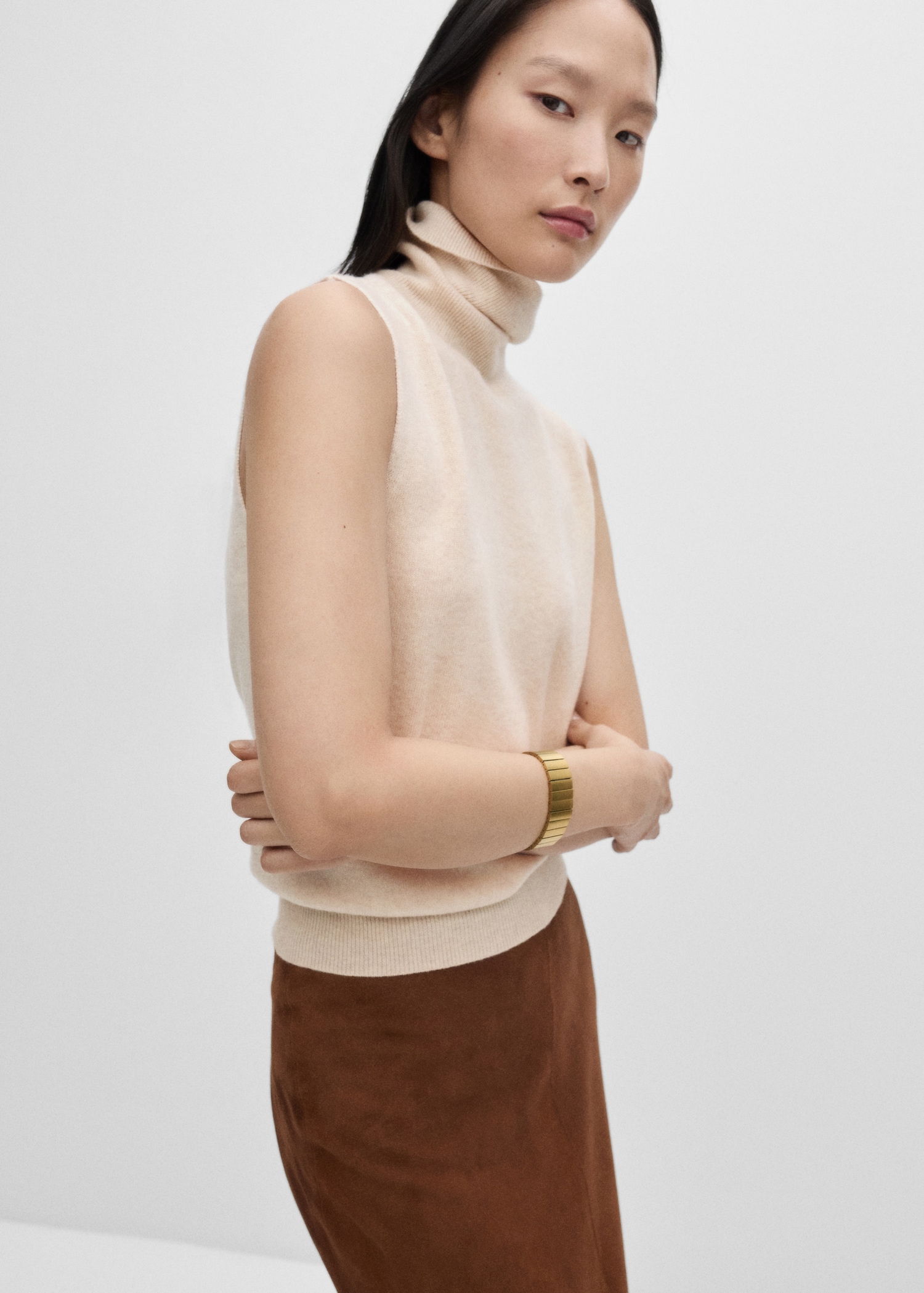 Wool turtleneck top
