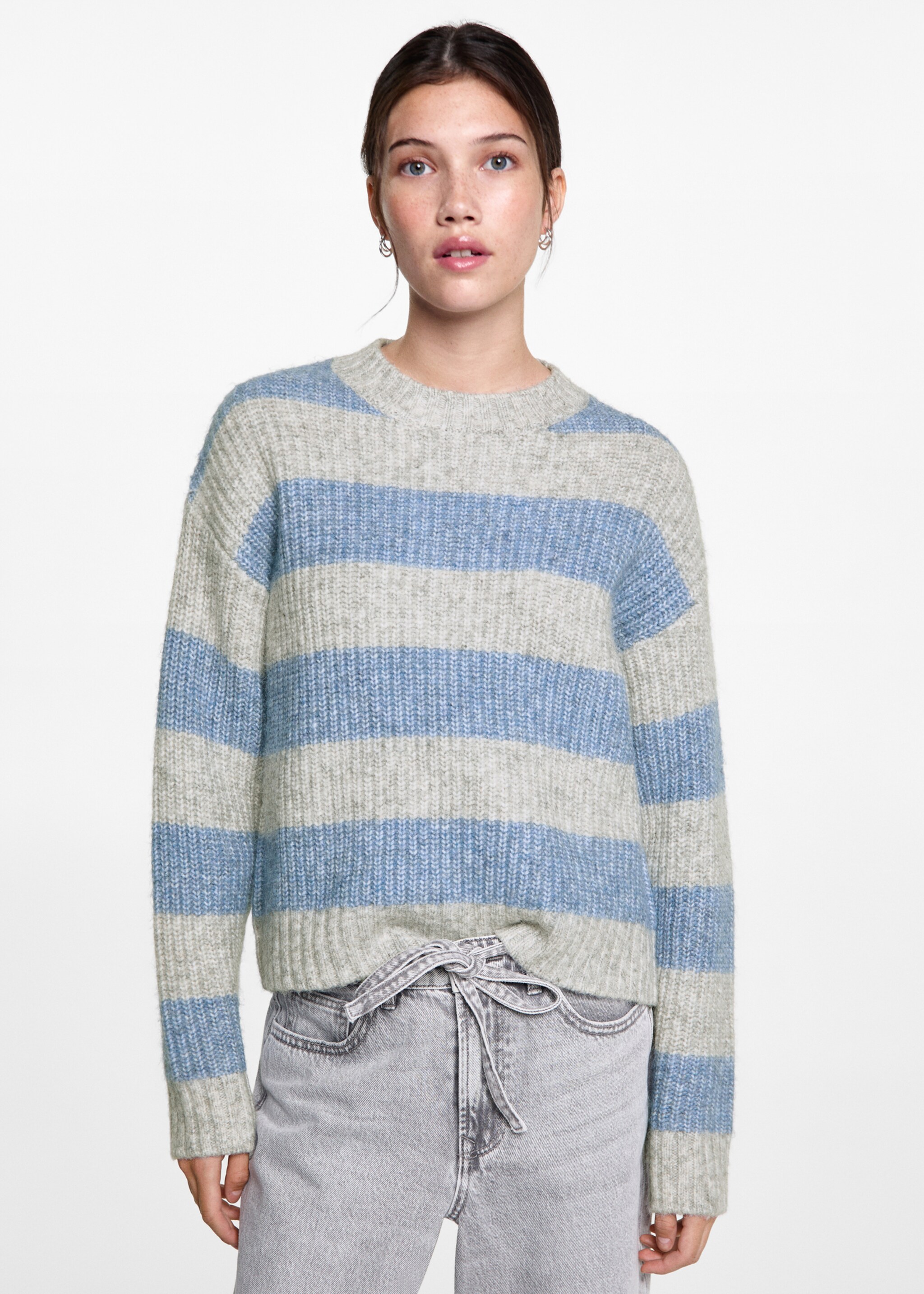 Knit striped sweater - Medium plane