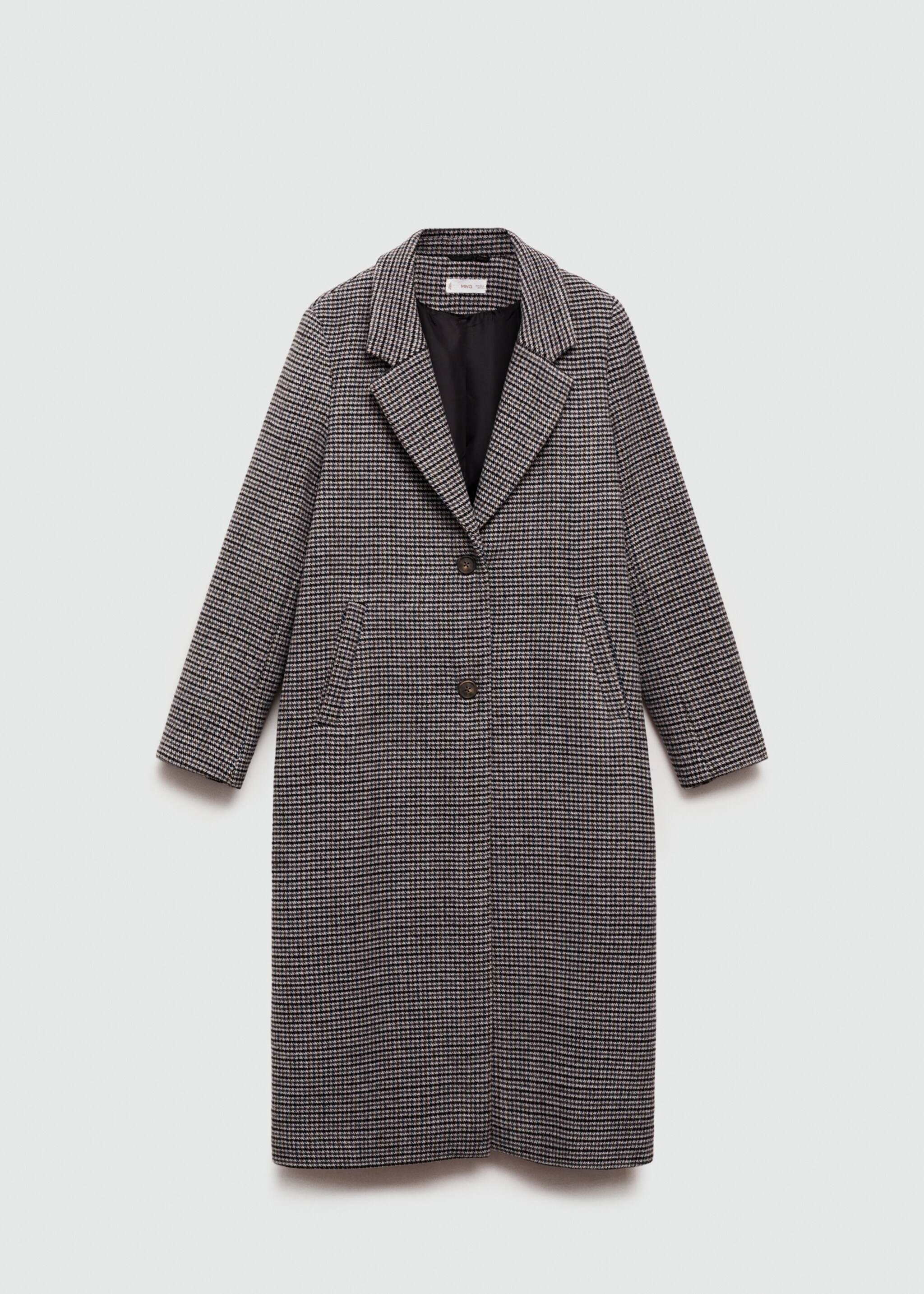Houndstooth wool-blend coat - Article without model