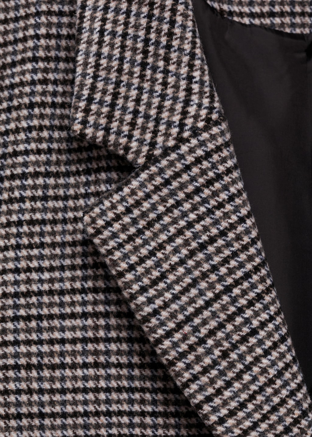 Houndstooth wool-blend coat - Teen | MANGO USA
