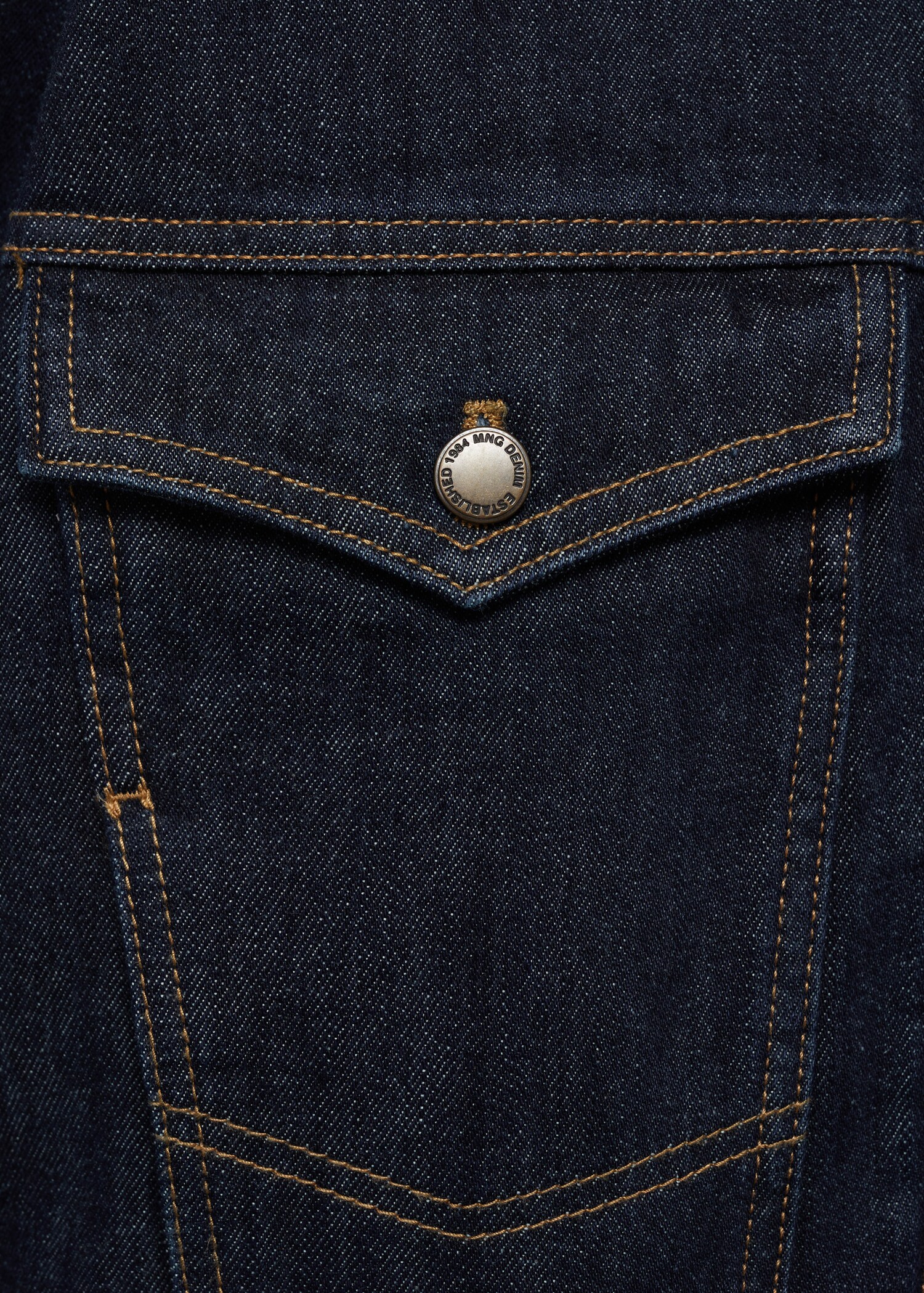Blouson en jean col contrastant - Détail de l'article 0