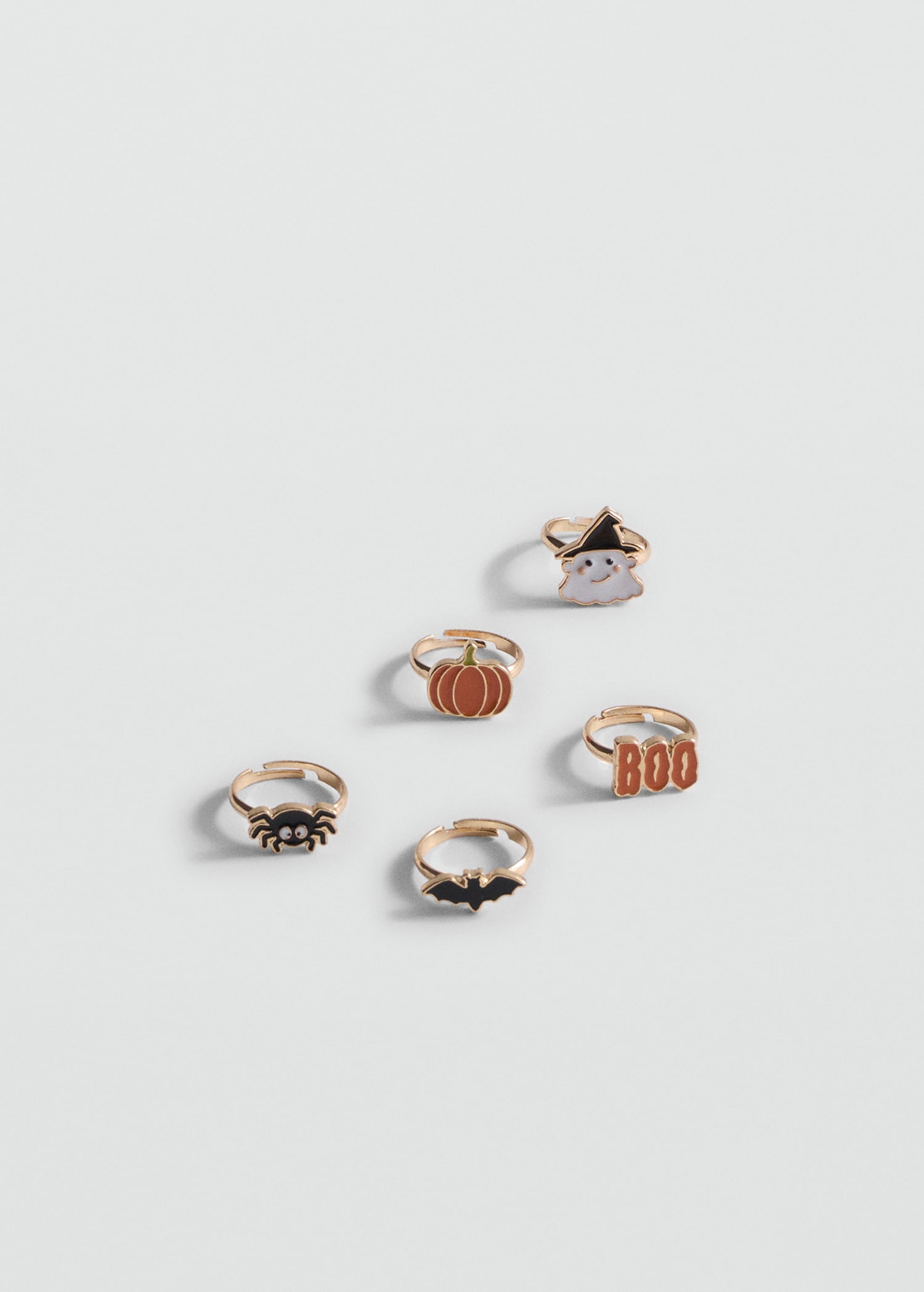 Pack of 5 Halloween rings - Medium plane