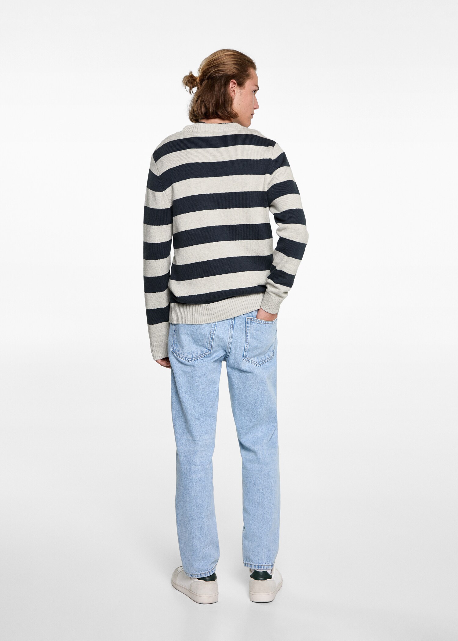 Knit striped sweater - Reverse of the article