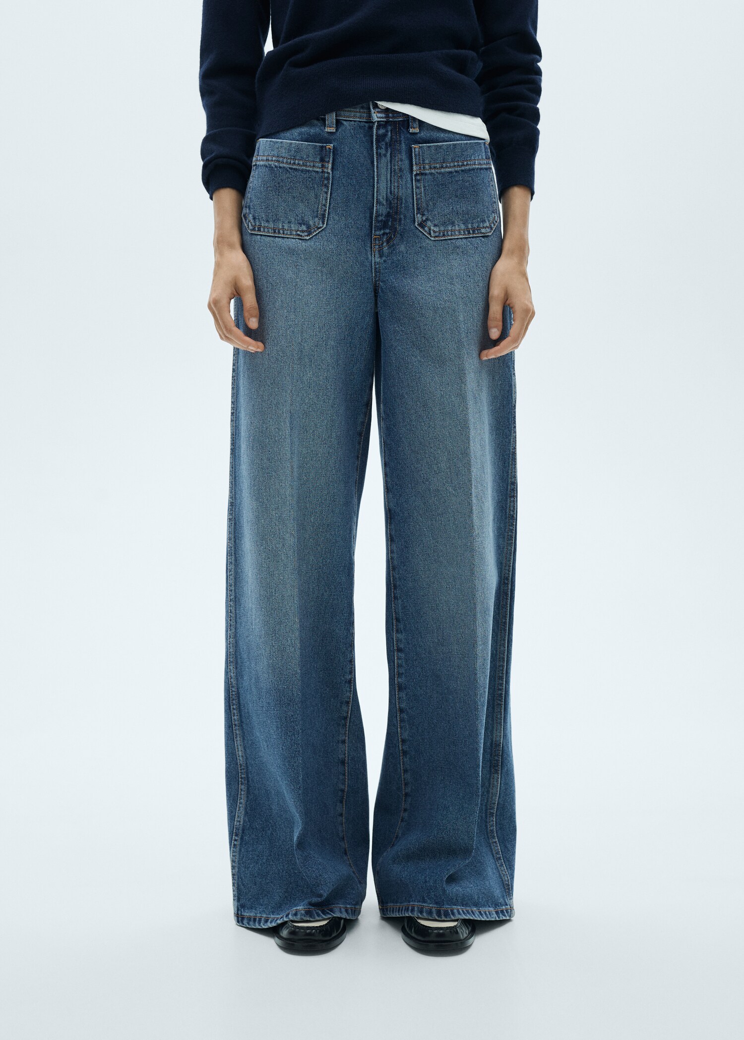 Jean wideleg poches - Plan moyen