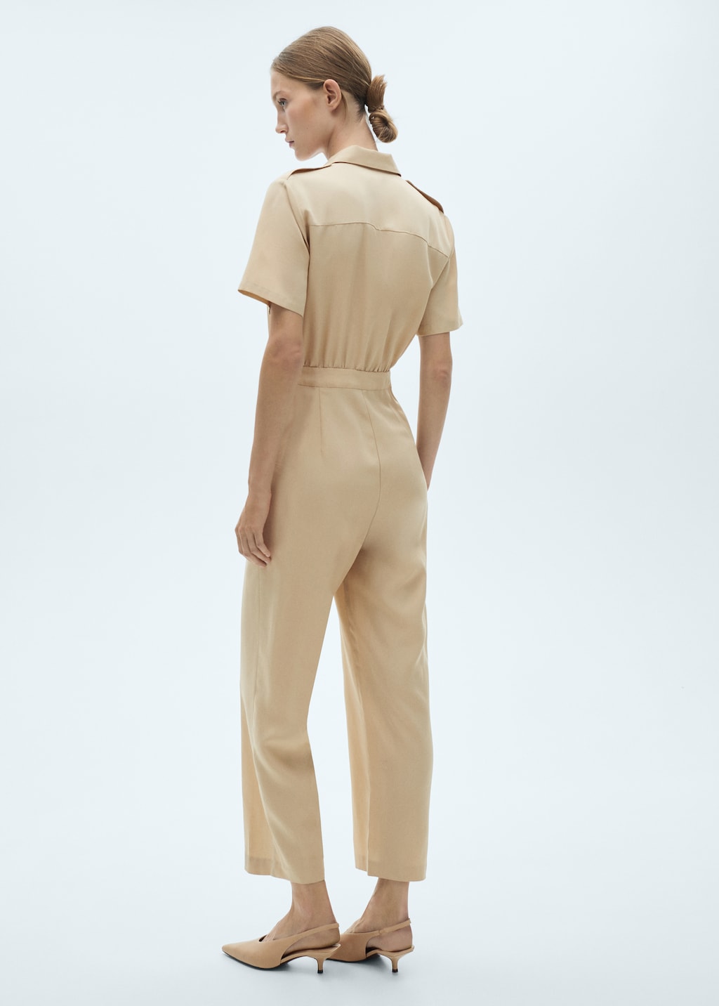 Mango Lyocell shirt-collar jumpsuit thumbnail