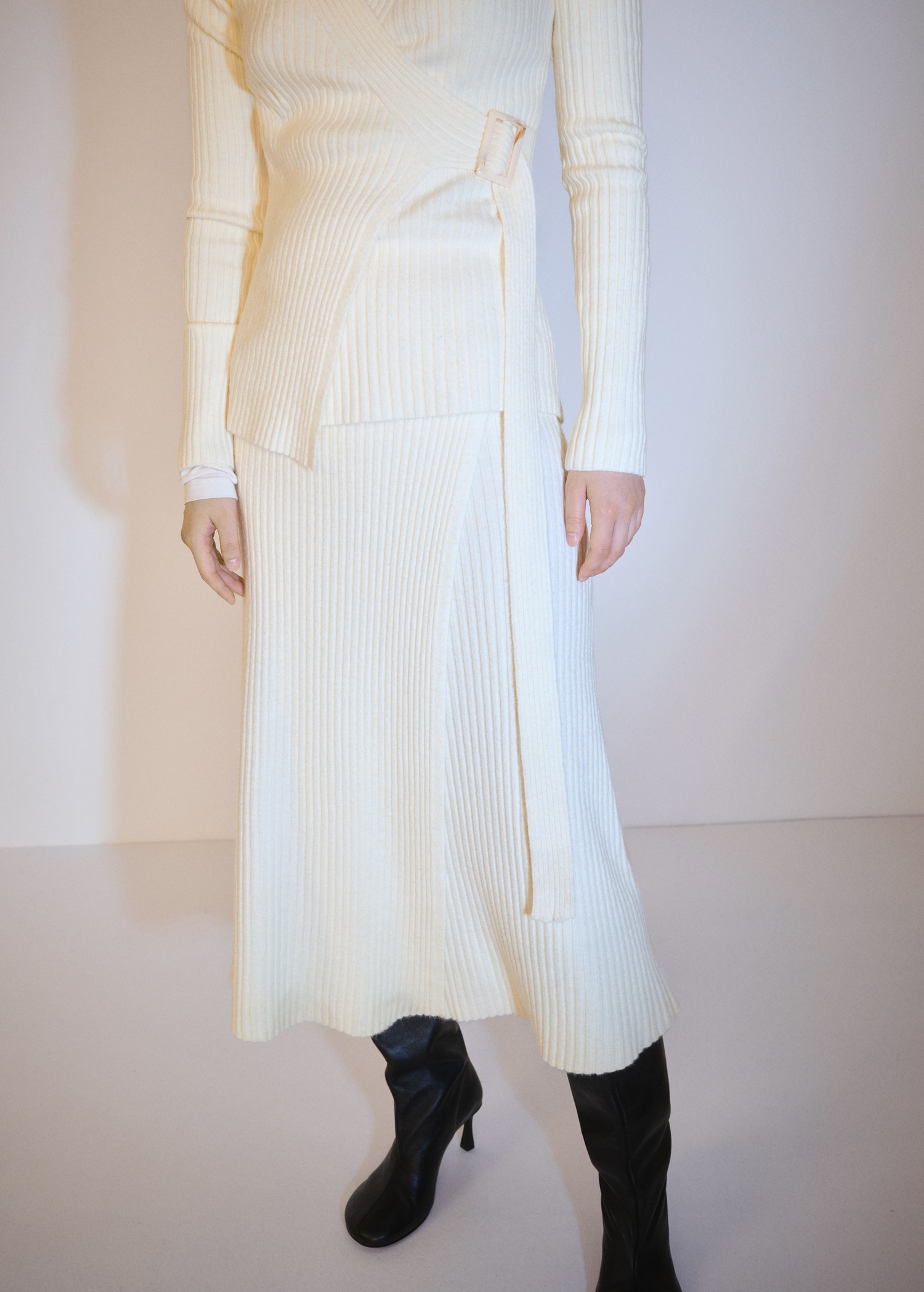 Knit wrap skirt - Main Image