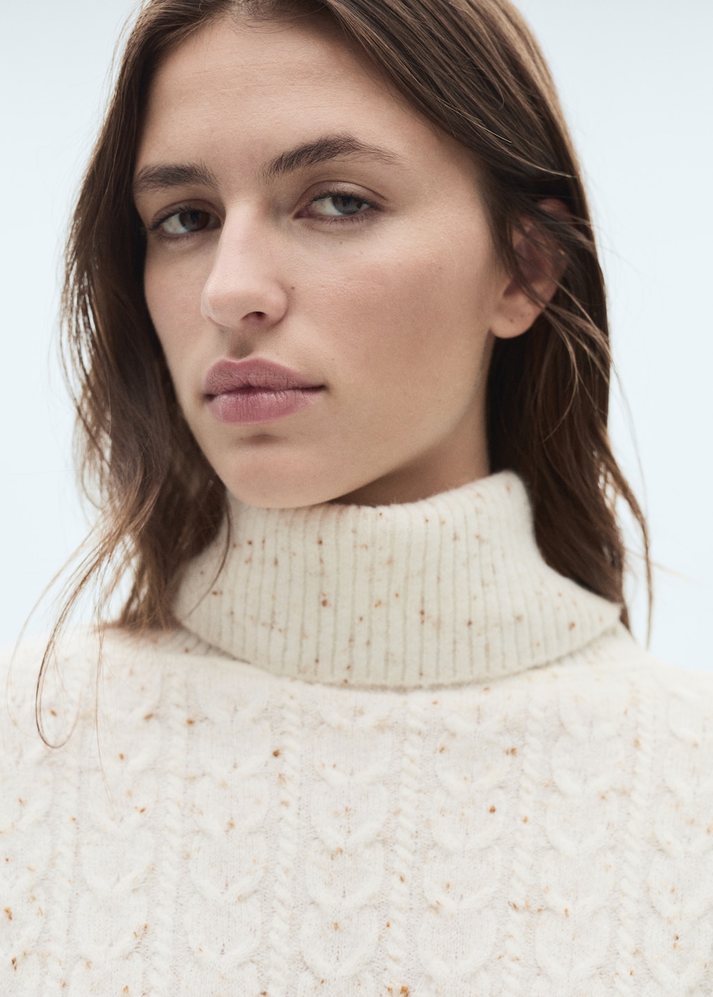 Turtle neck knit dress