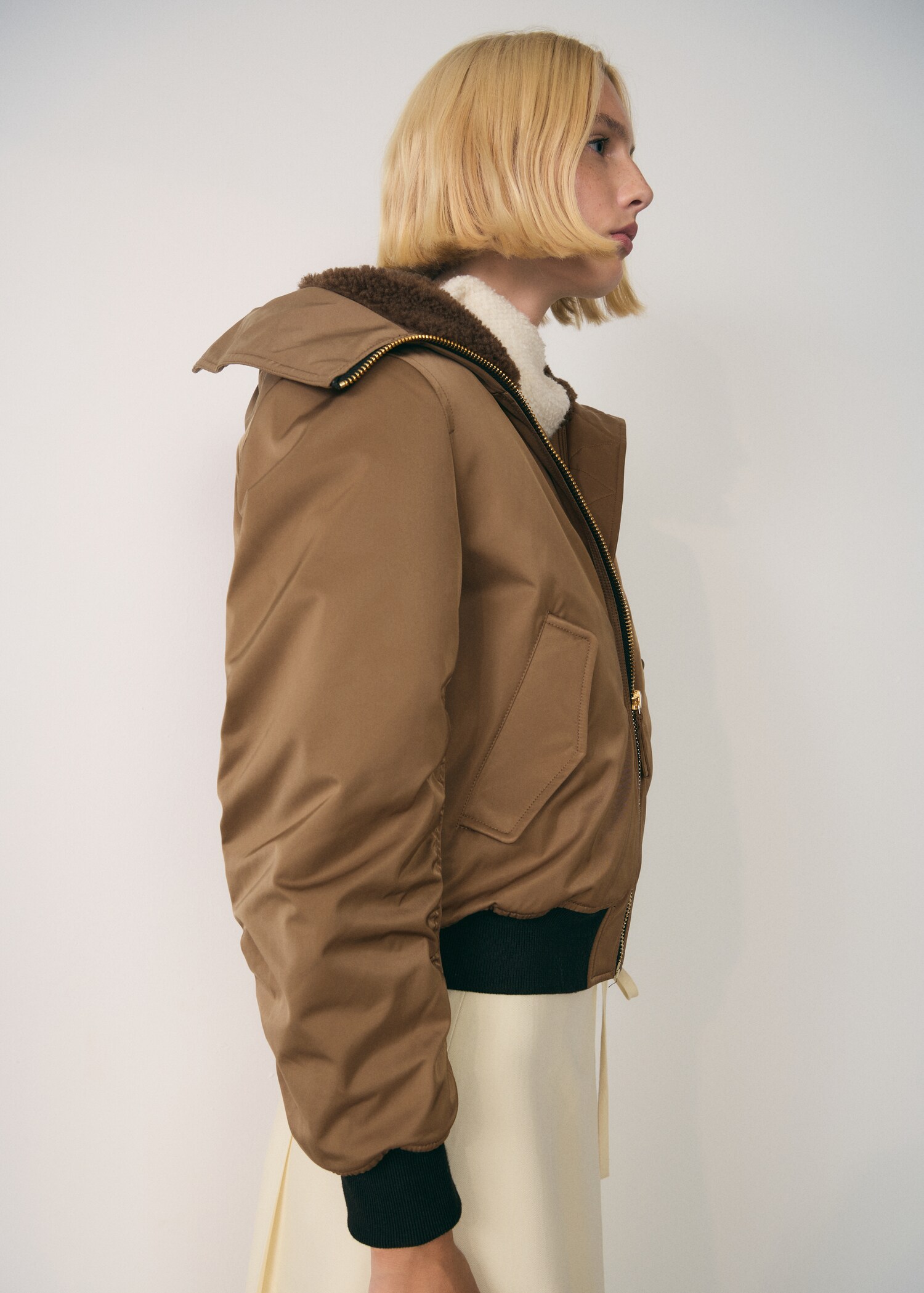 Bomber jacket with fleece lining - Medium plane