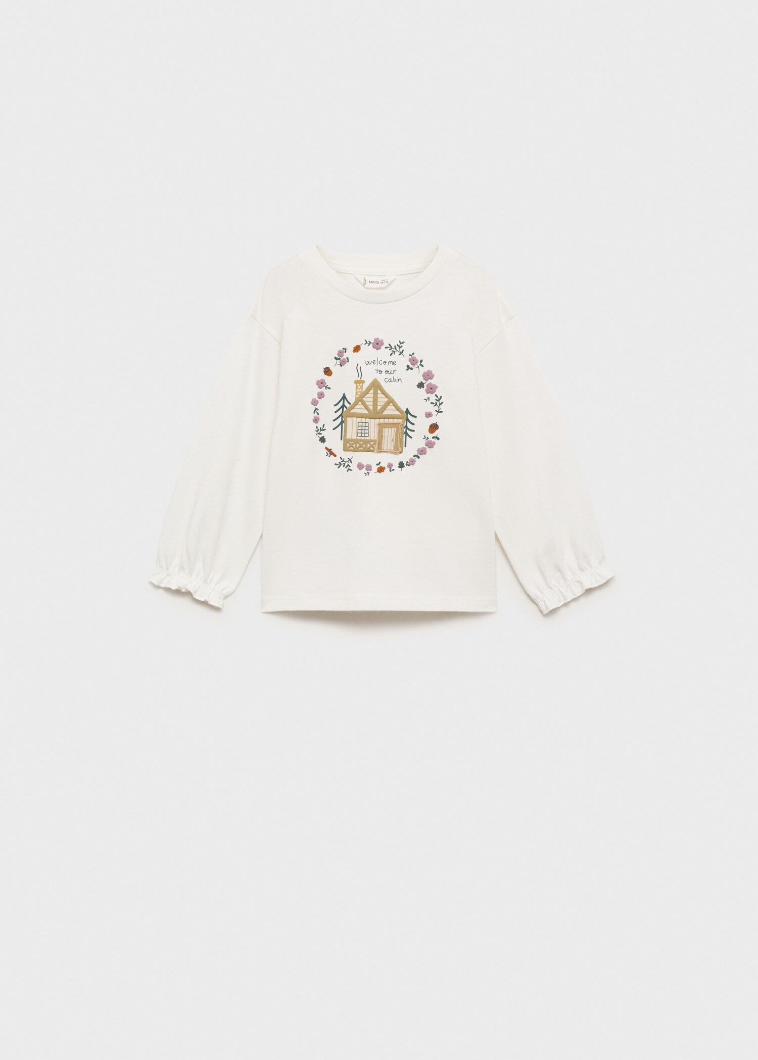 Long-sleeved t-shirt with embossed print - Article without model