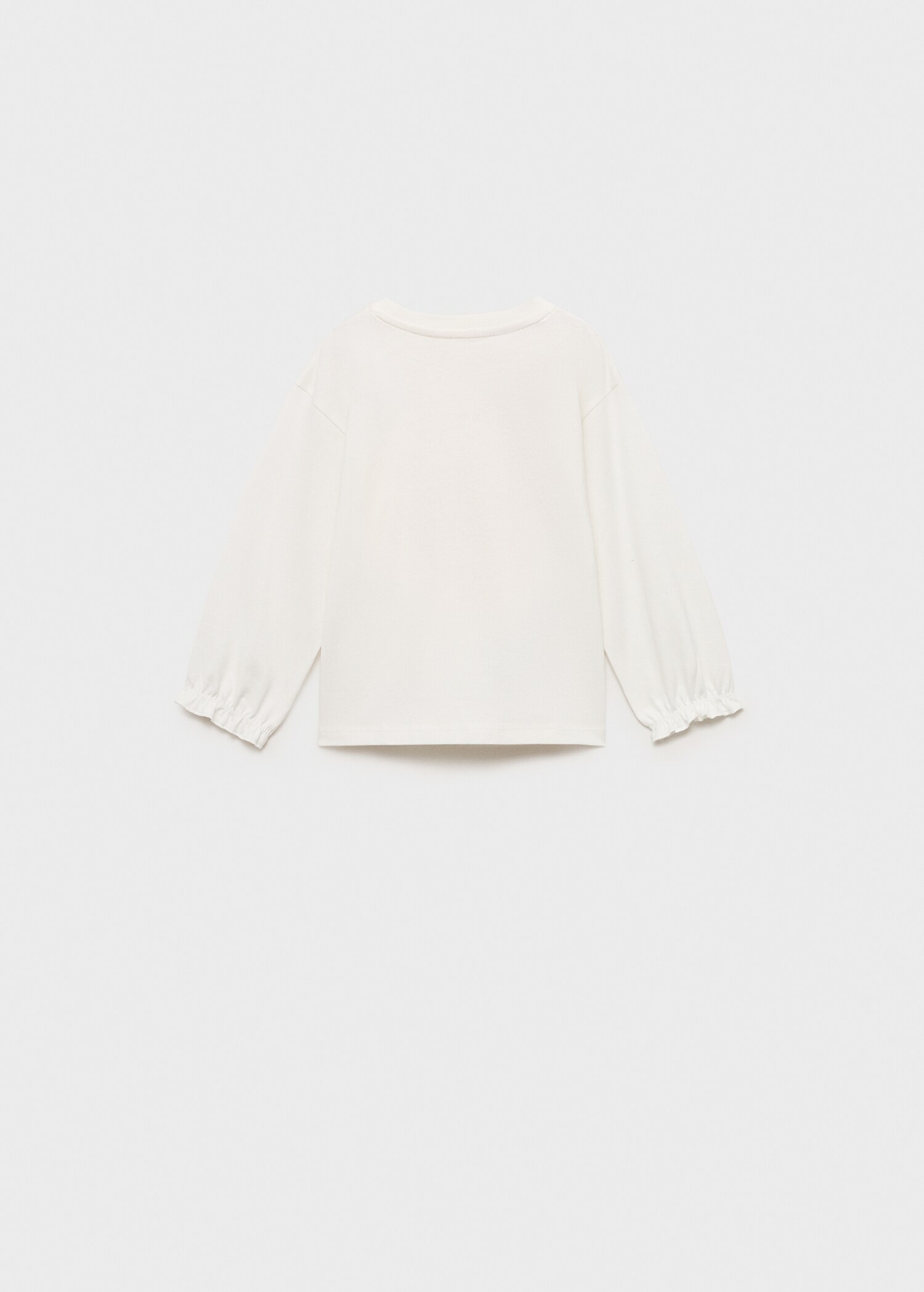 Long-sleeved t-shirt with embossed print - Reverse of the article