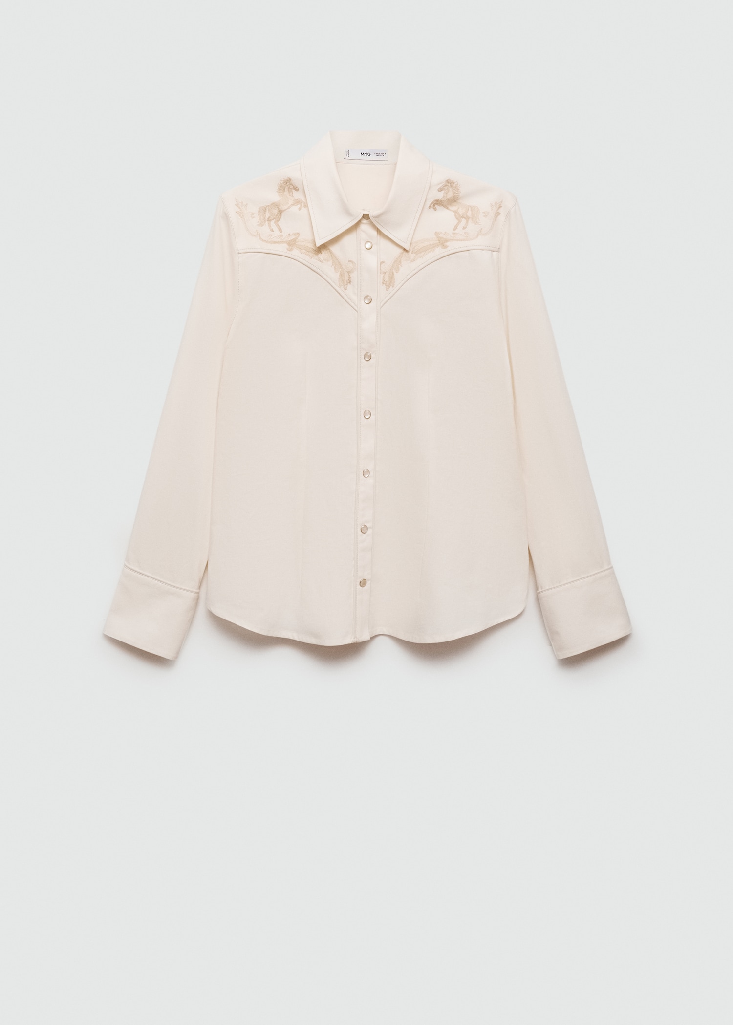Fitted shirt with decorative embroidery - Article without model