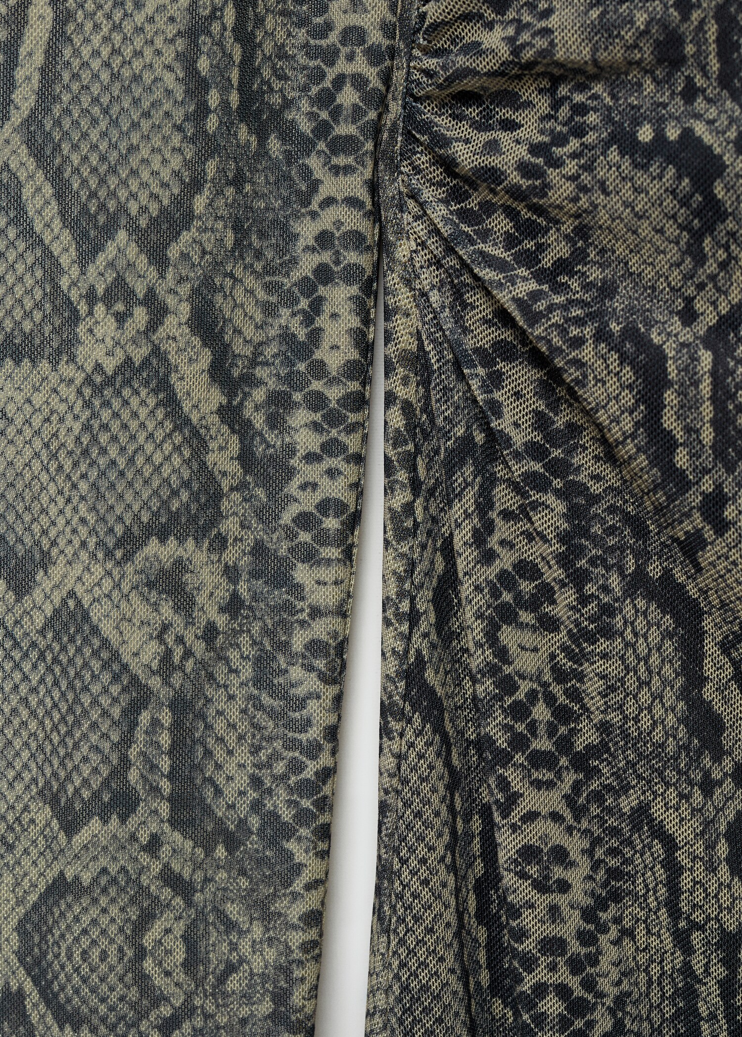 Animal-print mesh dress - Details of the article 0