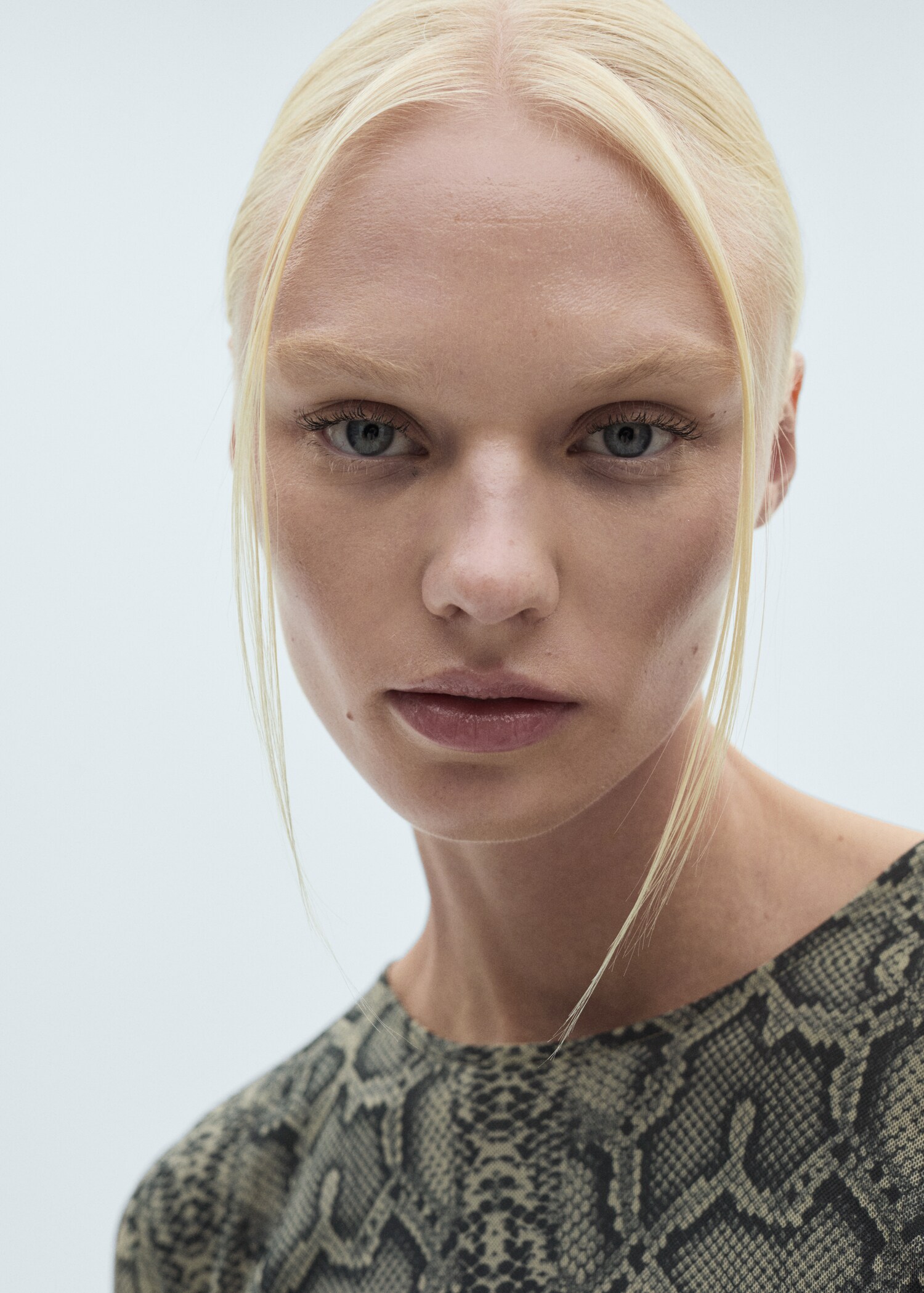 Animal-print mesh dress - Details of the article 1