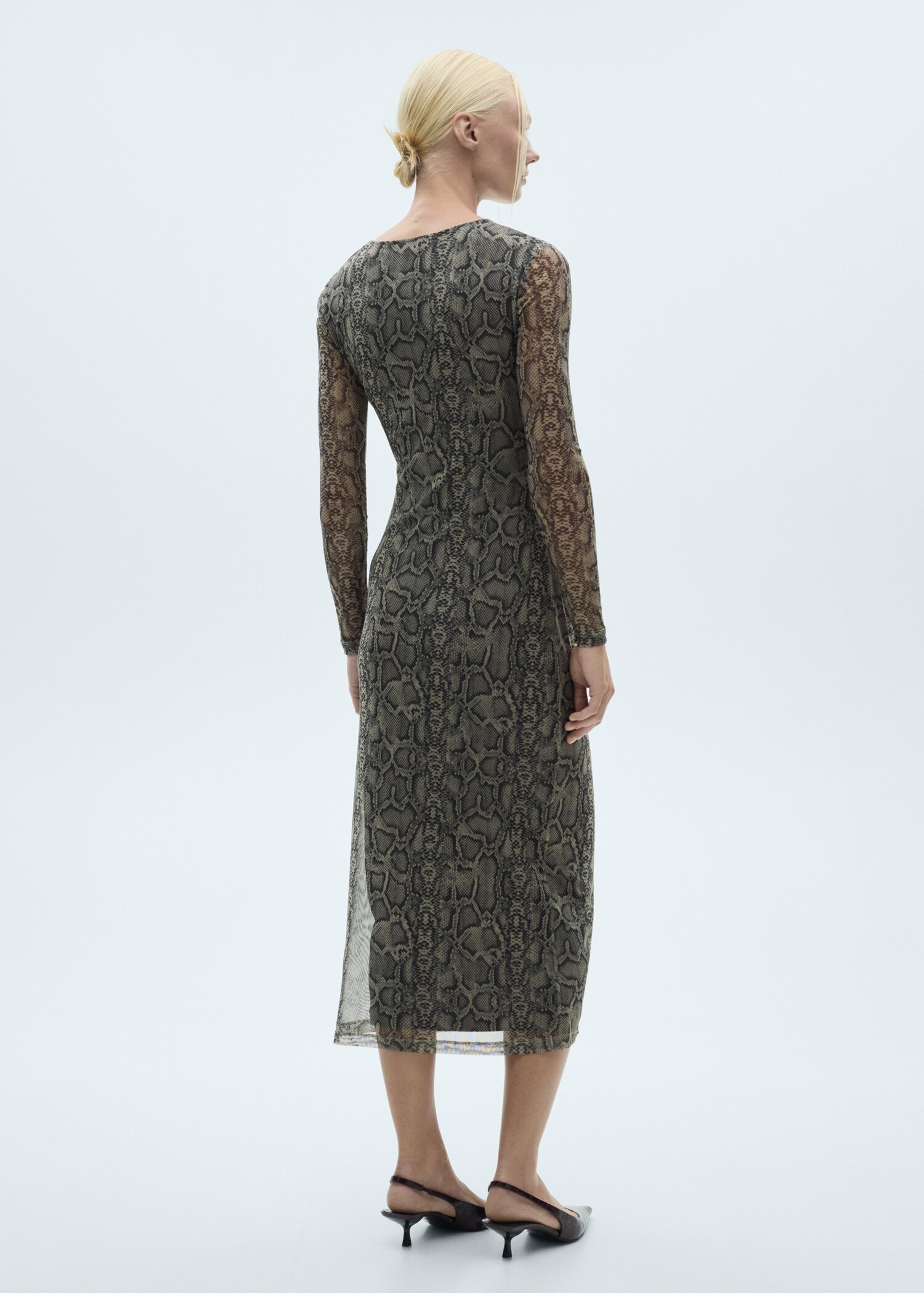Animal-print mesh dress - Reverse of the article