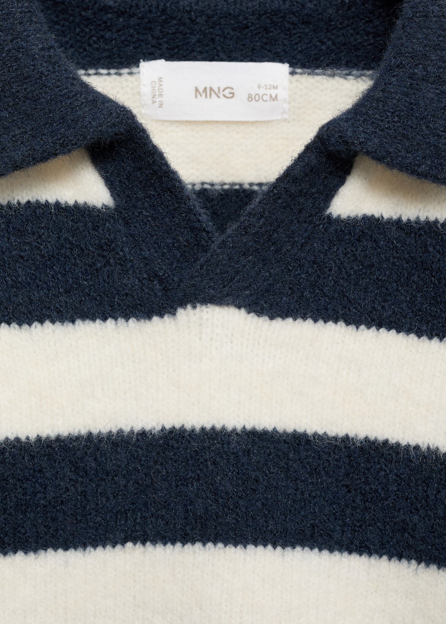 Striped polo-neck sweater - Details of the article 8