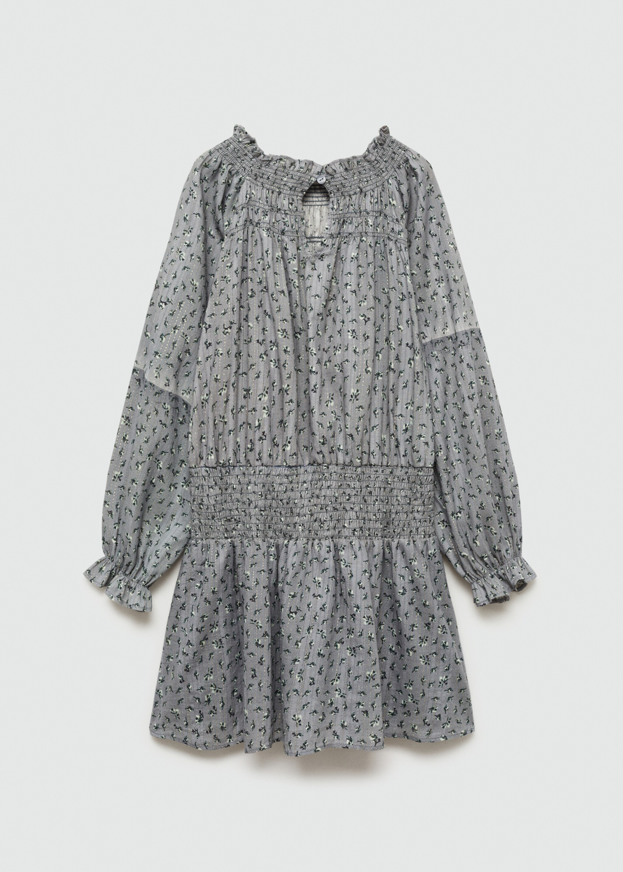 Robe imprimée Lurex - Verso de l’article, Gris. Ref: 77067681-00.