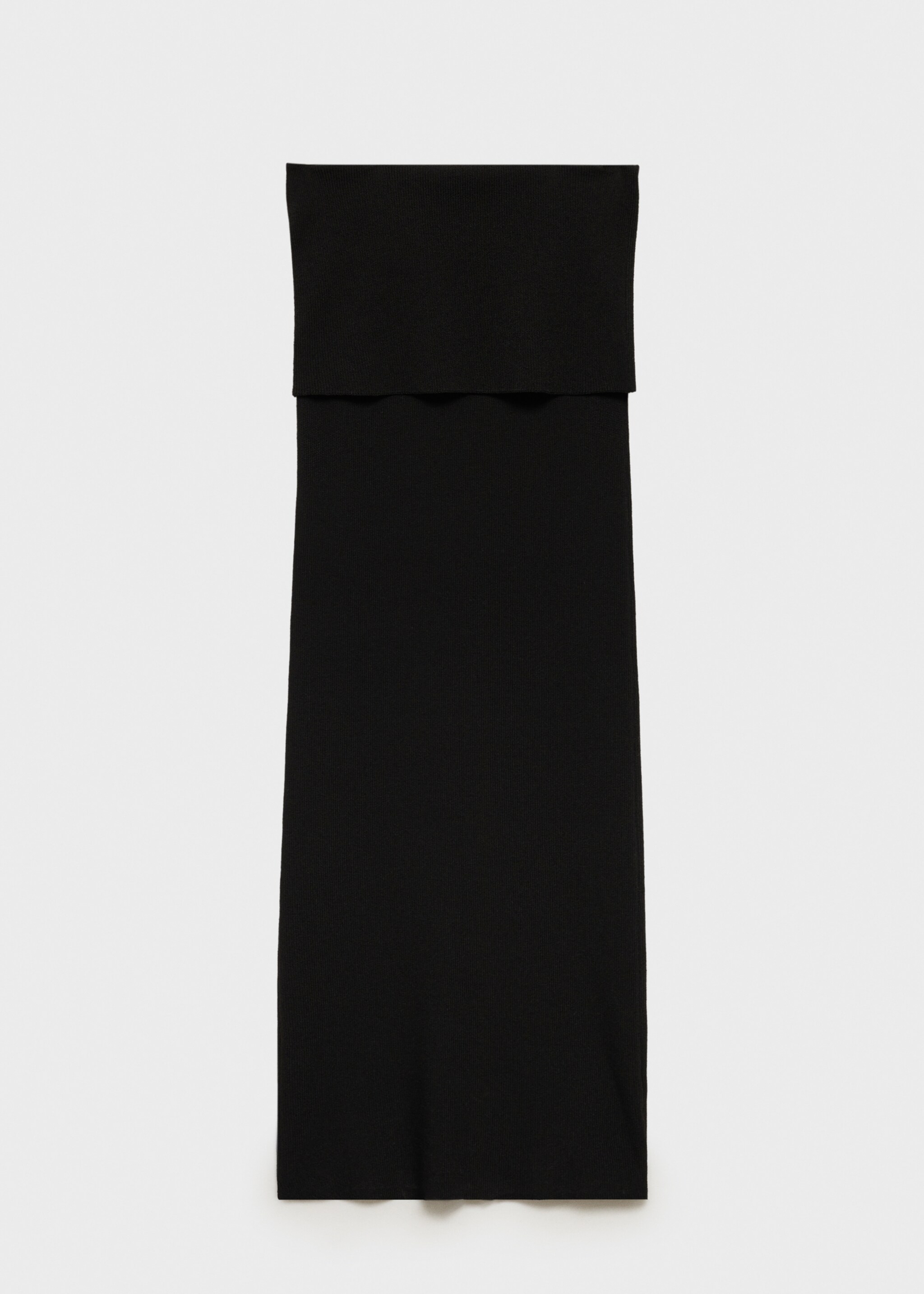 Ribbed midi skirt - Article without model, Black. Ref: 77067711-00.