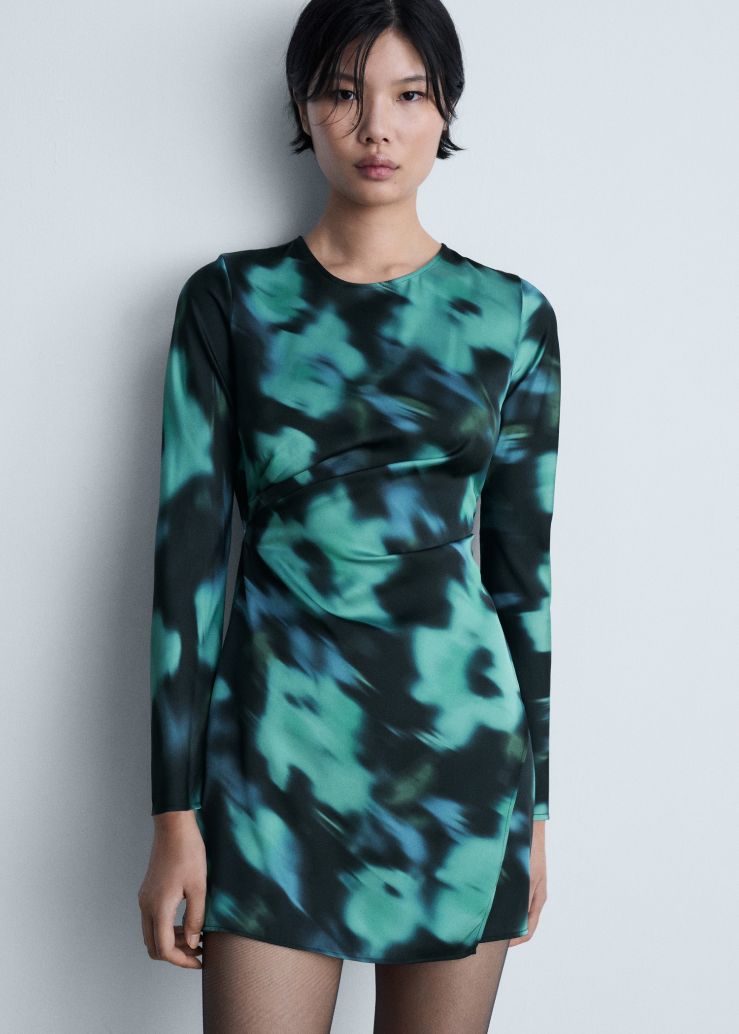 Printed short dress - Medium plane