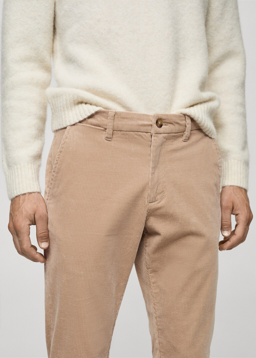 Corduroy slim-fit pants