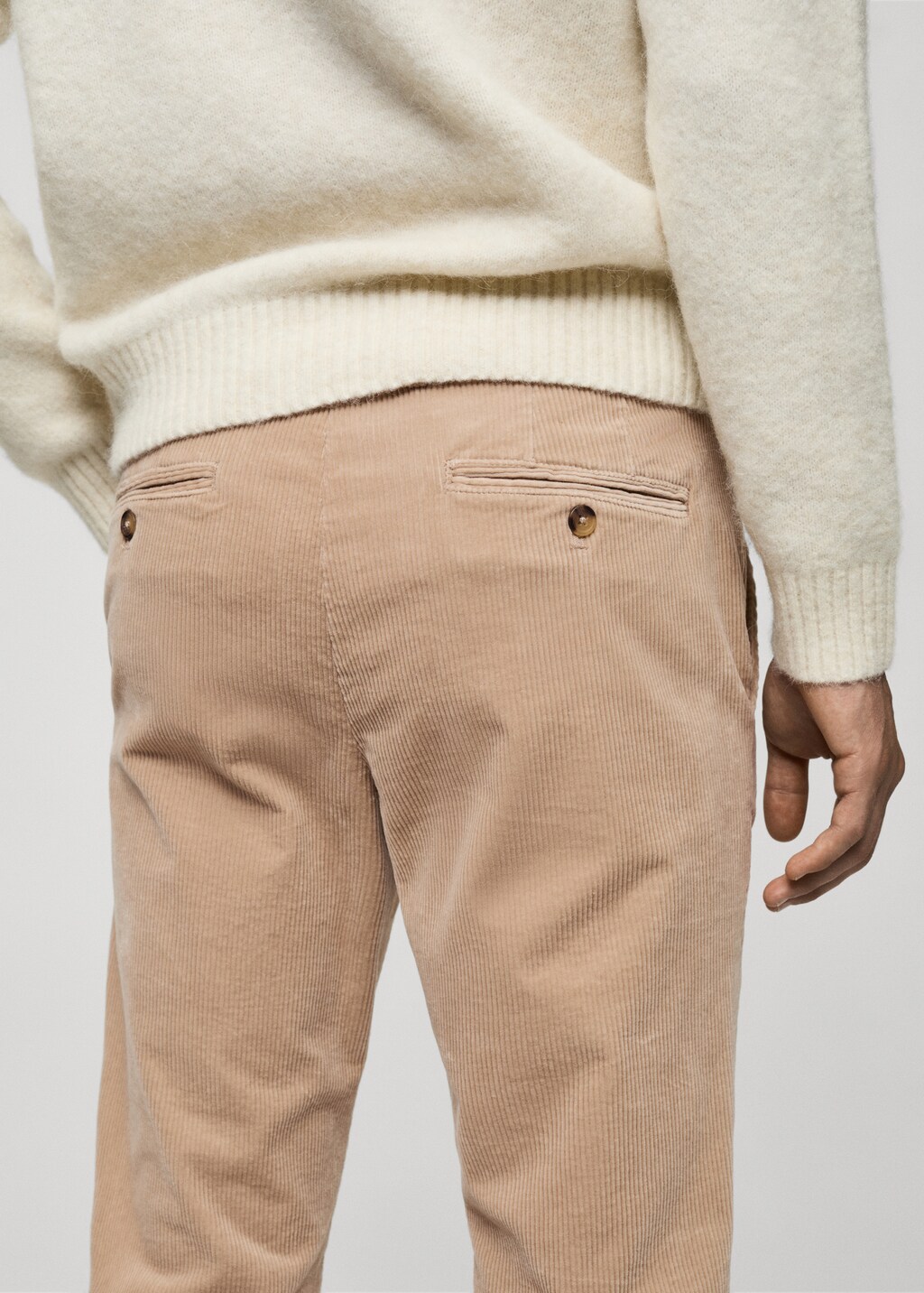 Corduroy slim-fit pants