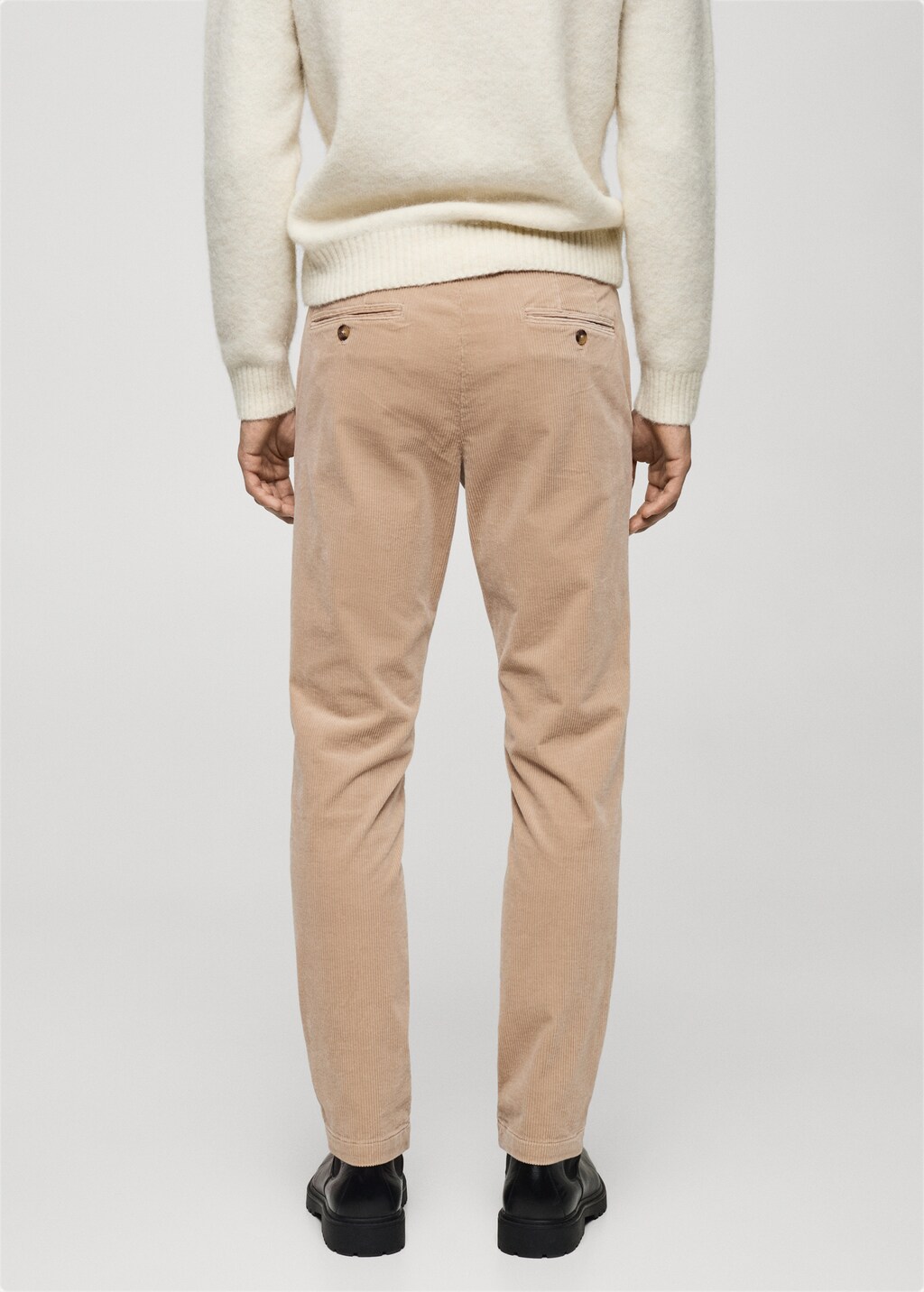 Corduroy slim-fit pants