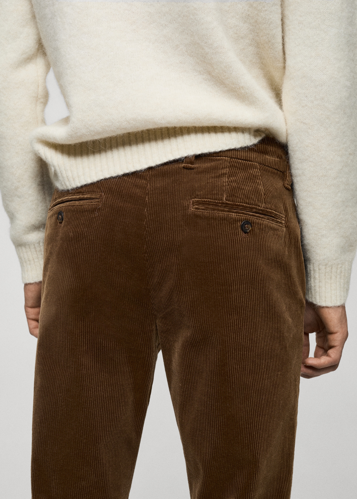 Corduroy slim-fit trousers - Details of the article 6