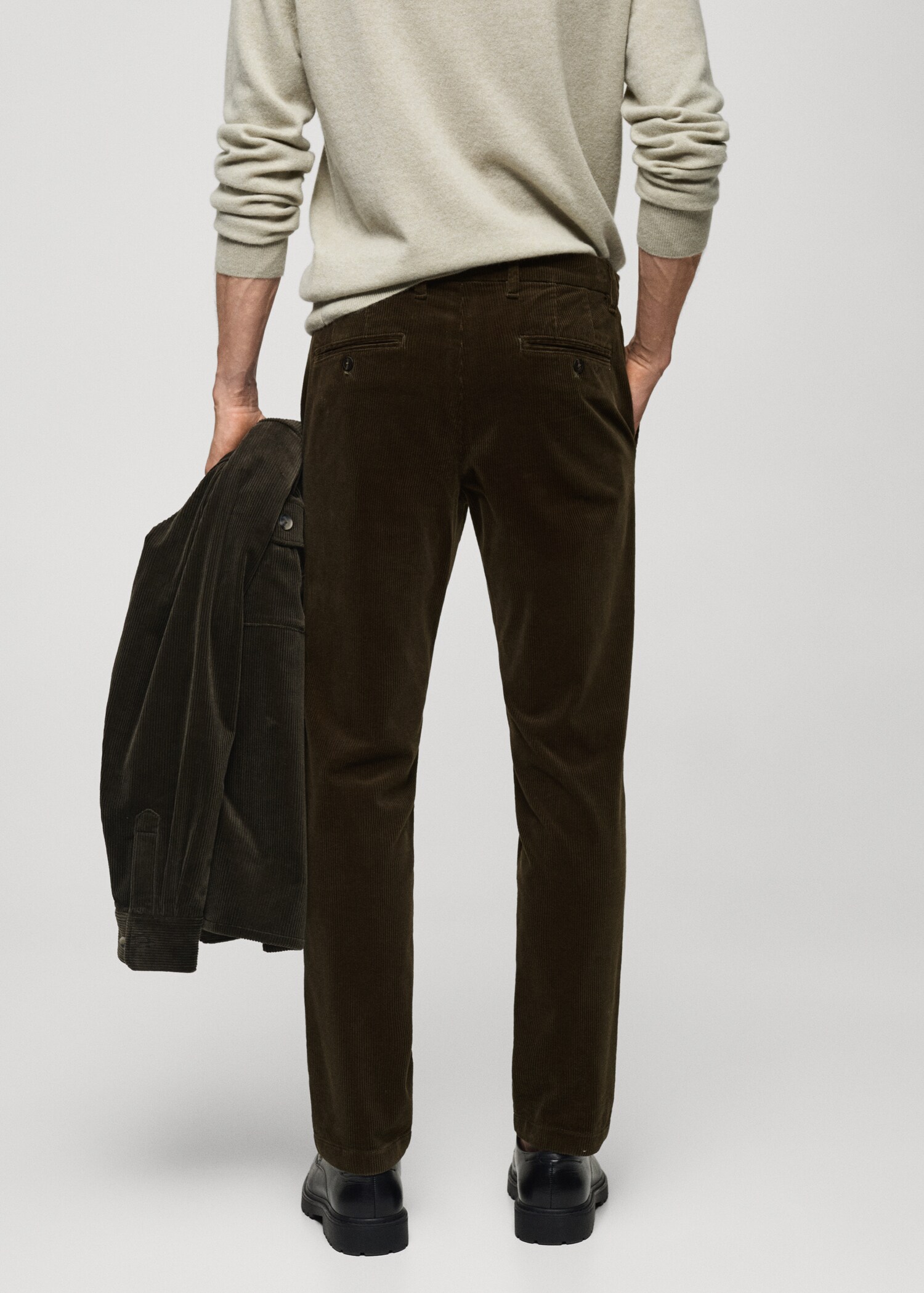 Corduroy slim-fit pants - Reverse of the article